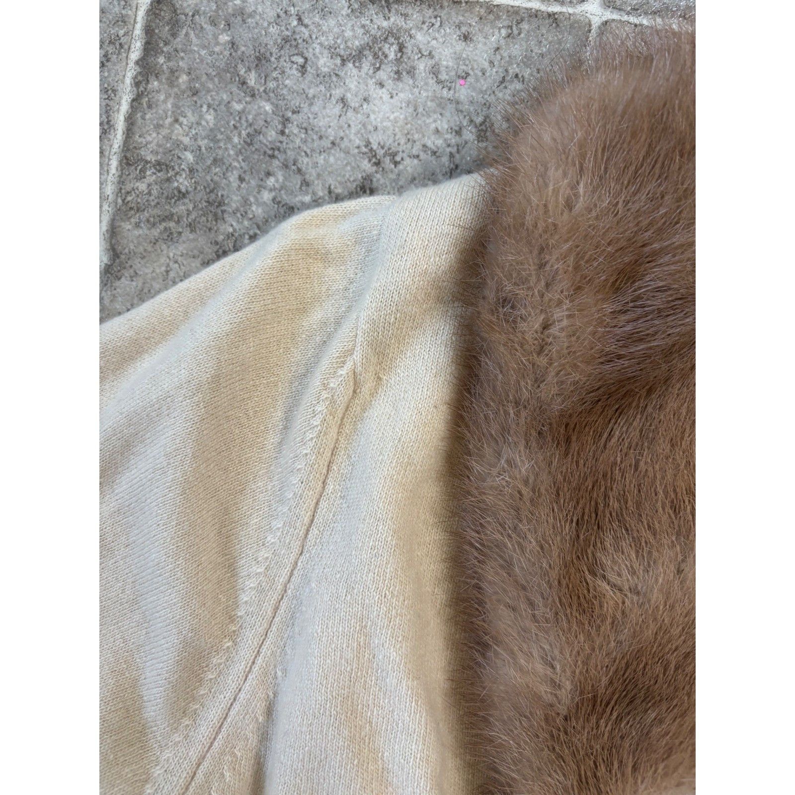 Other Vintage Cameron Classics Cashmere Cardigan Mink Fur Collar Size S / US 4 / IT 40 - 5 Thumbnail