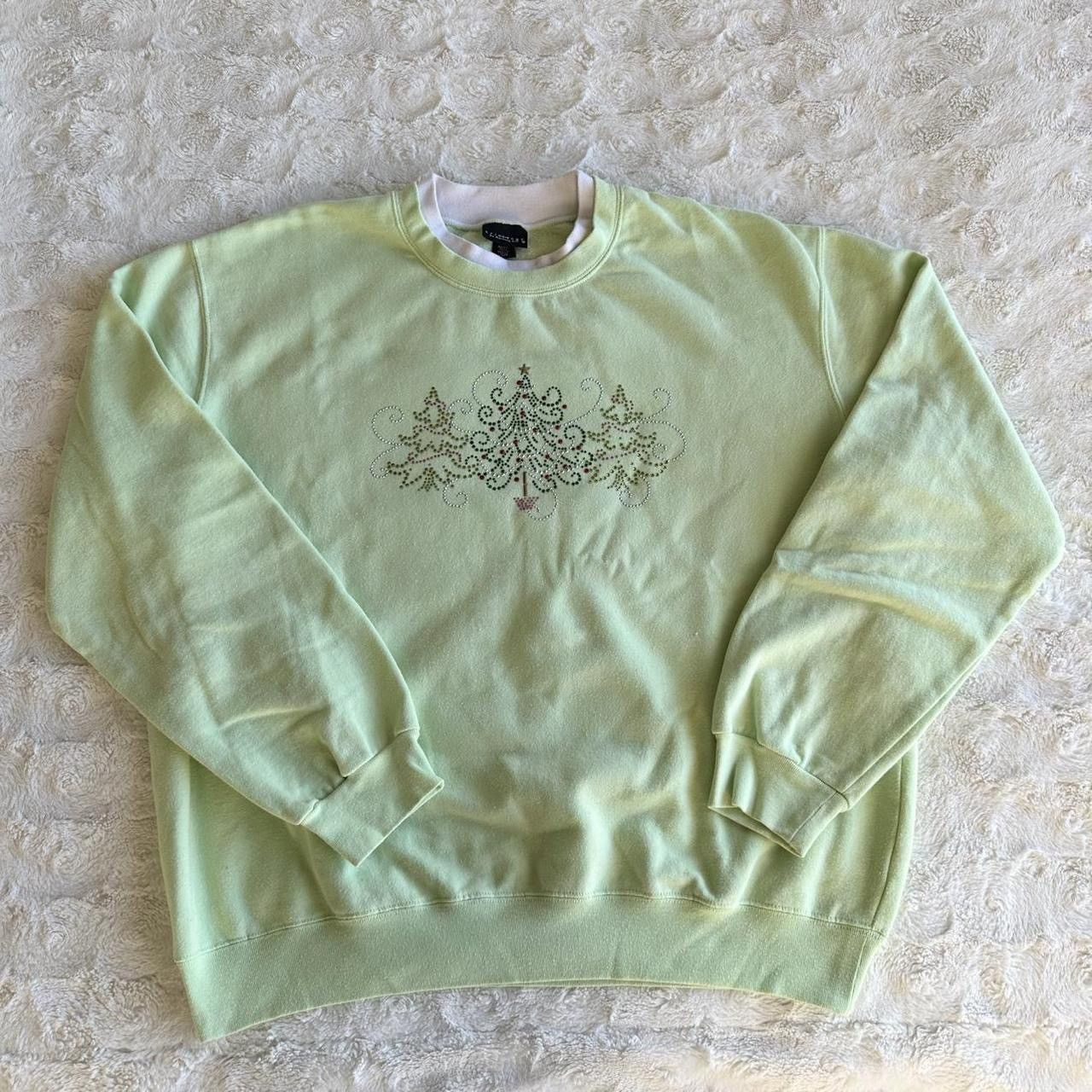 Other Vintage Christmas Holiday Sweatshirt Womens Large Green Vtg Size L / US 10 / IT 46 - 2 Thumbnail