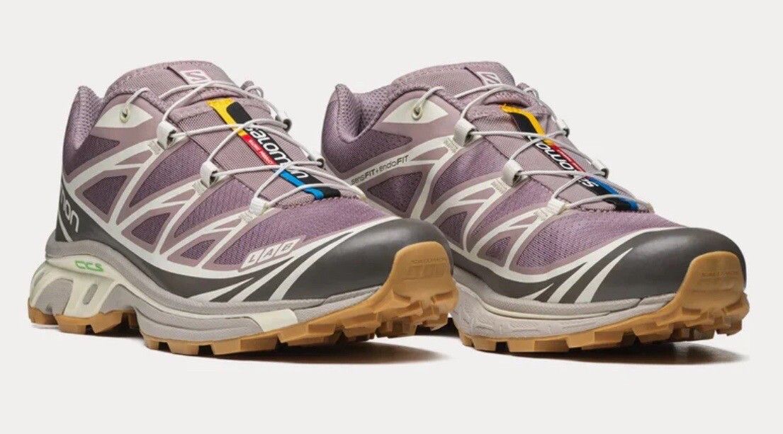 Kith × Salomon Salomon XT-6 Kith Quail / Plum Kitten / Vanilla Ice 47148200 Size US 13 / EU 46 - 1 Thumbnail