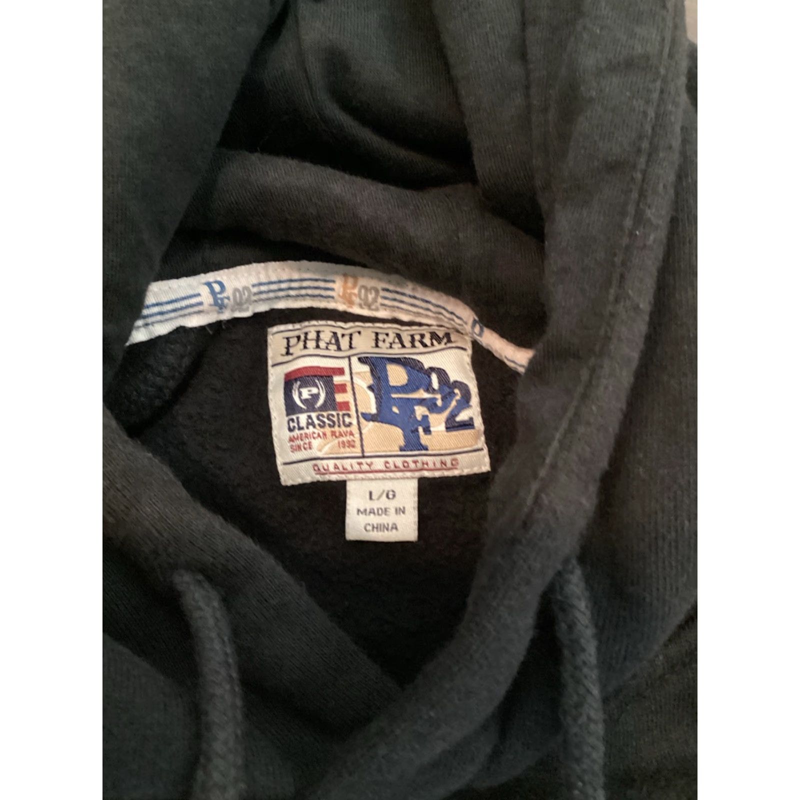 Phat Farm VINTAGE Phat Farm 92 Embroidered Sweatshirt Hoodie Pullover Black Mens Large Size US L / EU 52-54 / 3 - 7 Thumbnail