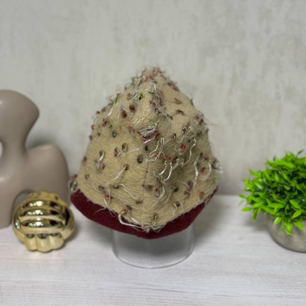 POST ARCHIVE FACTION (PAF) VTG Custom Hat Cap Grunge Knit Fleece Rare Grunge 00s USA Size ONE SIZE - 3 Thumbnail