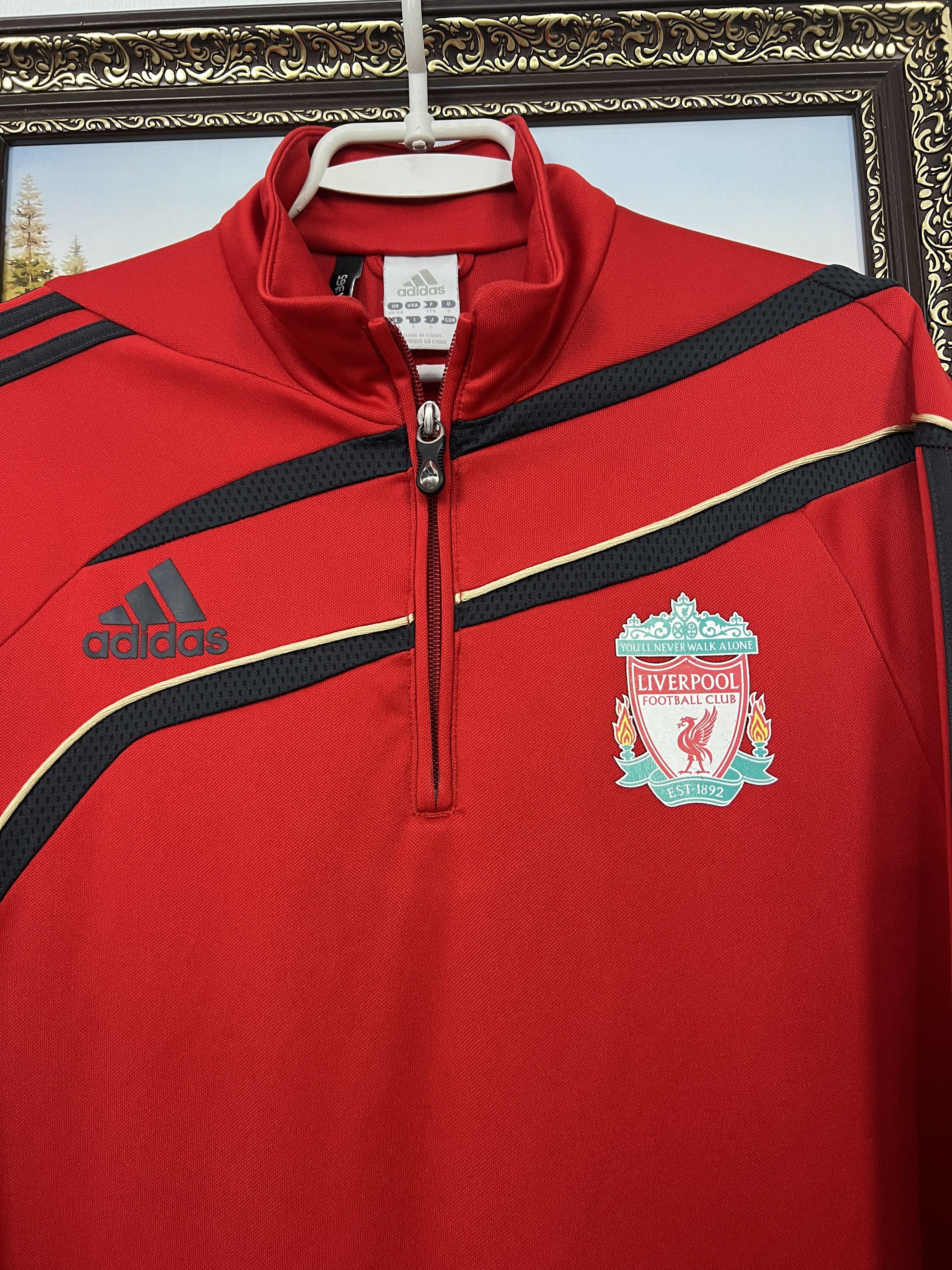 Adidas Vintage Adidas Liverpool Football Jacket Soccer Train Size US M / EU 48-50 / 2 - 3 Thumbnail