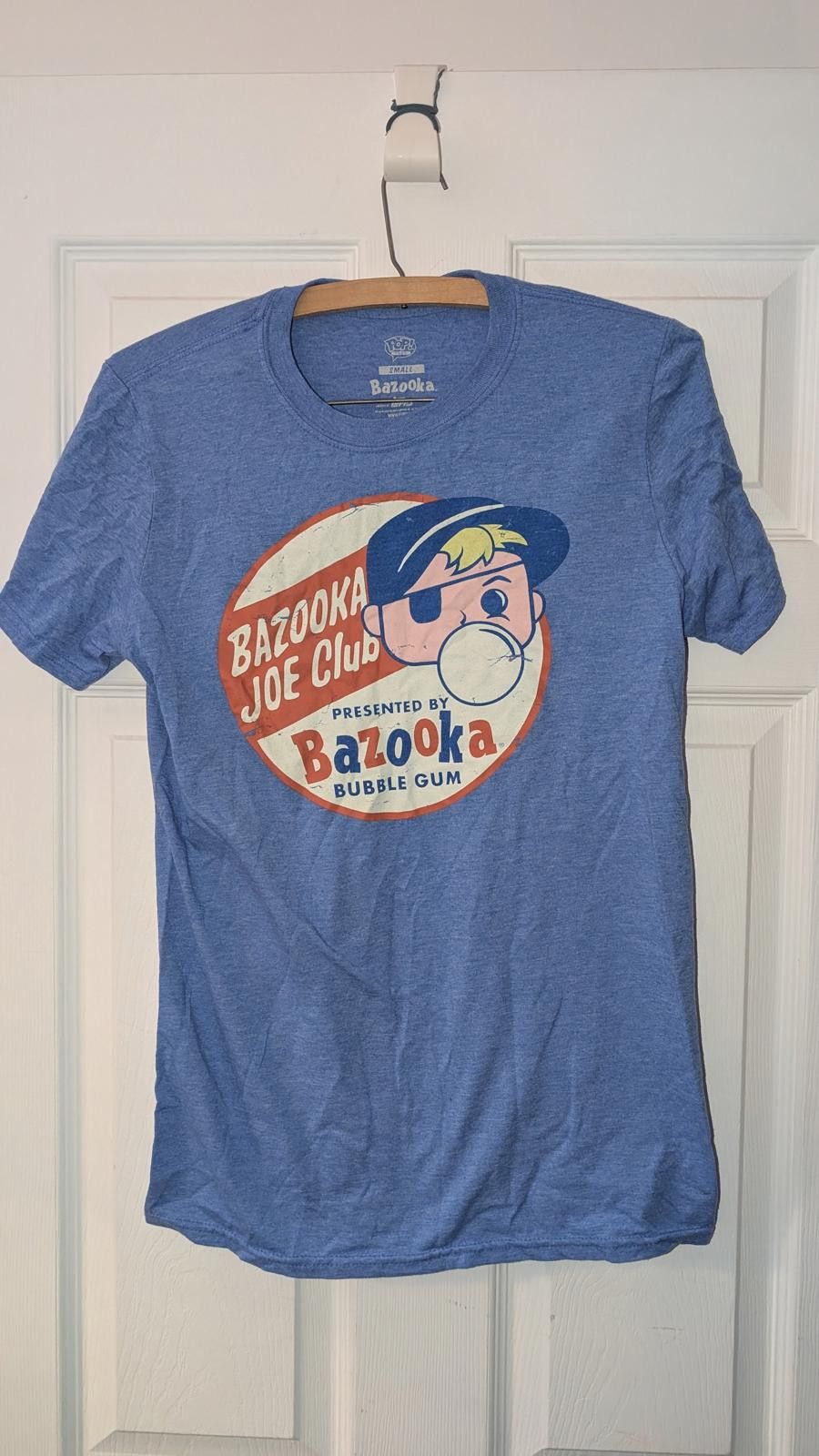 WWE Bazooka Joe Club T-Shirt Blue Small Bubble Gum funko pop! Size S / US 4 / IT 40 - 1 Thumbnail
