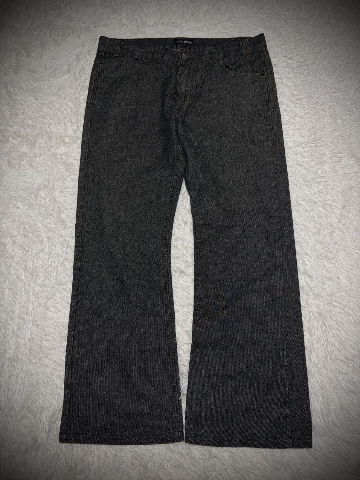 If Six Was Nine Rare Vice Fairy wide flared jeans Size US 35 - 2 Thumbnail