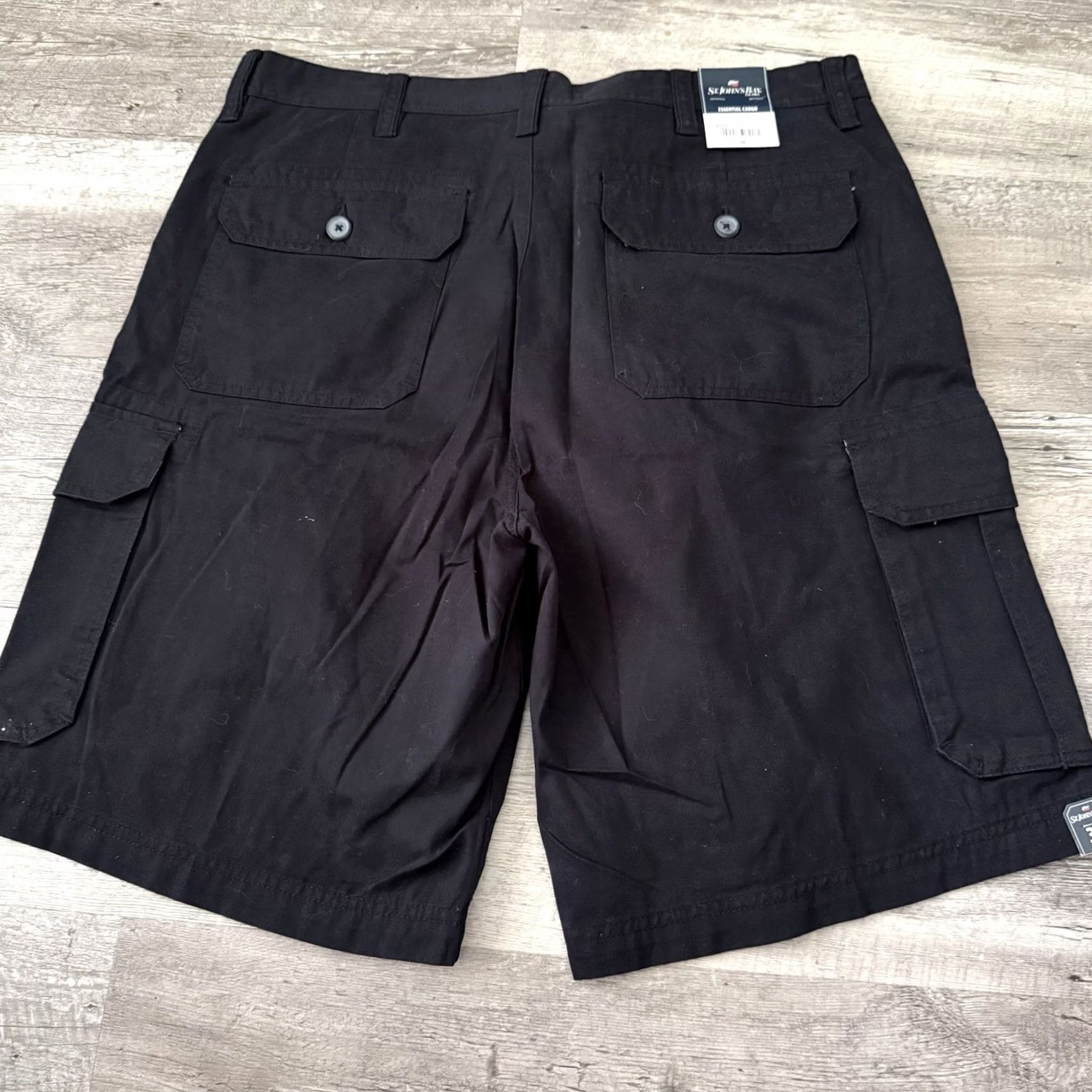 Vintage St. John's Bay Cargo Shorts Mens 38 Black 100% Cotton NEW Size US 38 / EU 54 - 5 Thumbnail