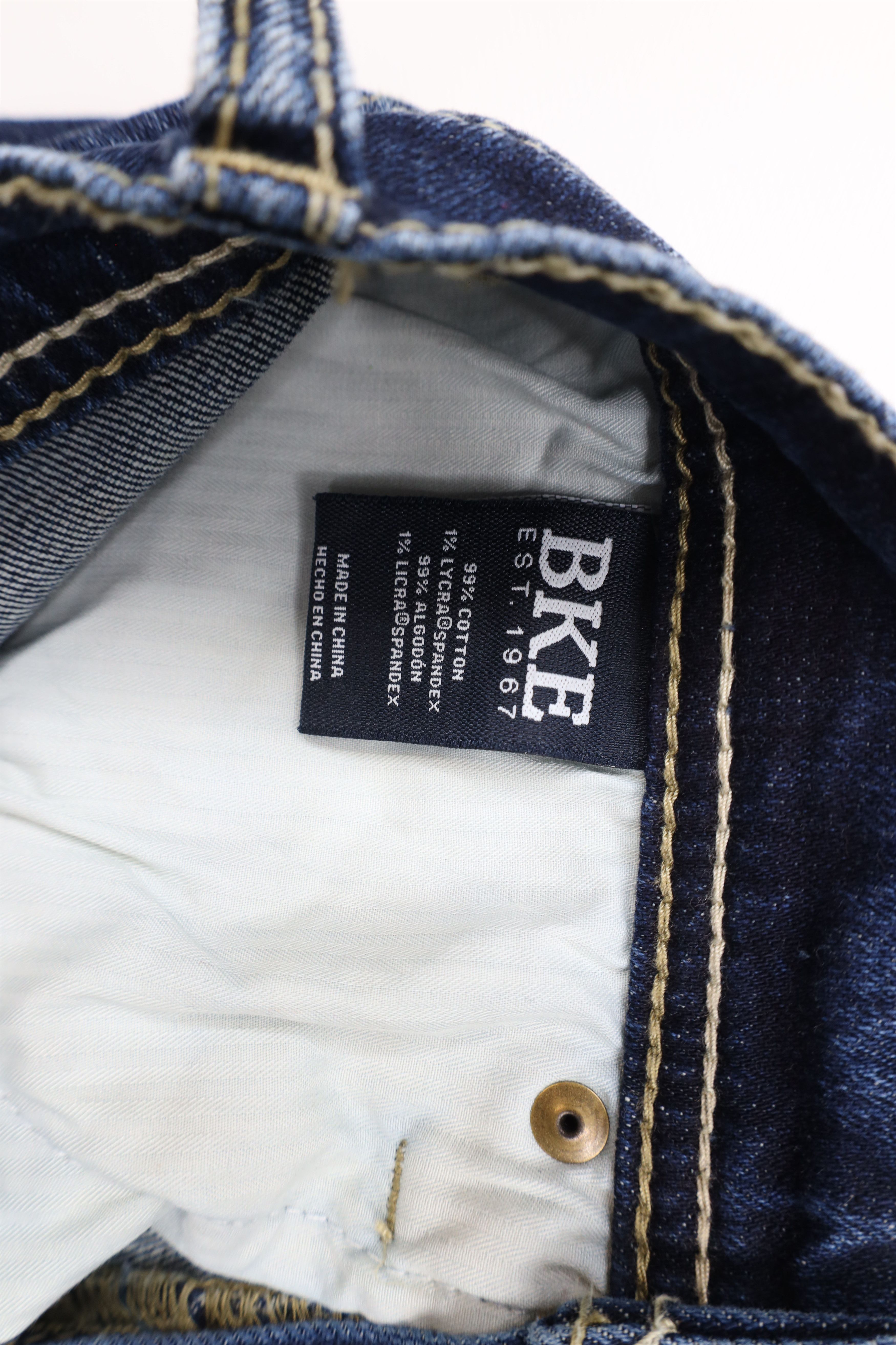 Vintage Buckle BKE Stitch Stretch Jake Straight Leg Denim Jeans Size US 30 / EU 46 - 9 Thumbnail
