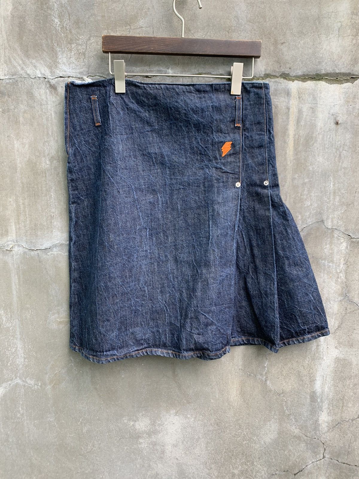 W&LT Flared Midi Denim Skirt Size 28" / US 6 / IT 42 - 1 Thumbnail