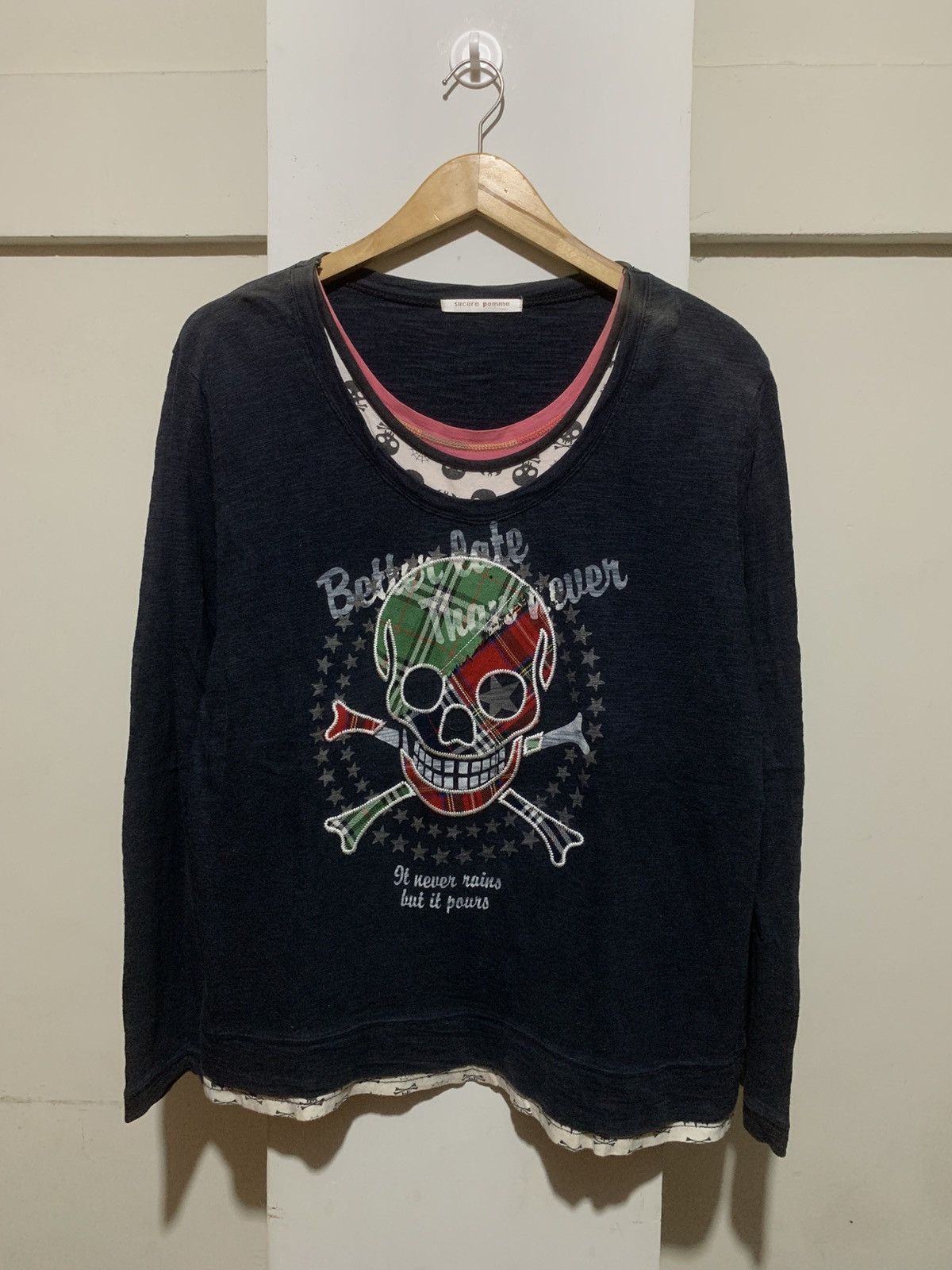 Hysteric Glamour × Undercover Japanese Sucure Pomme Skull Poem Triple Layer LongSleeve Tee Size US M / EU 48-50 / 2 - 1 Thumbnail