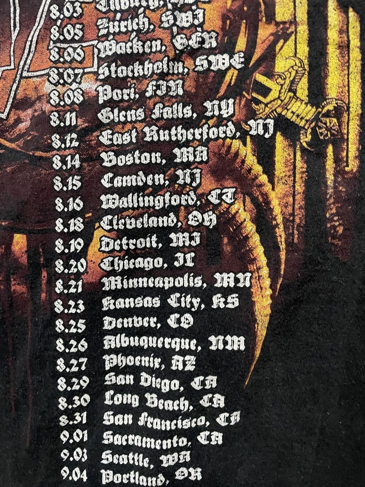 Band Tees × Slayer × Vintage Slayer World Tour 2010 Tee Vintage Rock Metal T-Shirt Size US XL / EU 56 / 4 - 17 Thumbnail