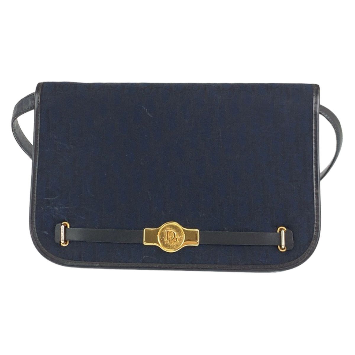 Dior Dior Dior Vintage Trotter Canvas/Leather Shoulder Bag Canvas Crossbody Bag 404080 in Very Good Condition Size ONE SIZE - 1 Thumbnail