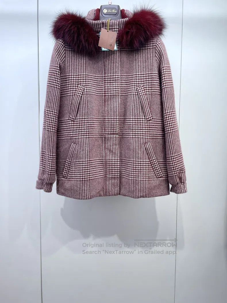 Loro Piana Loro Piana Leather Collar Houndstooth Check Quilted Jacket Size XS / US 0-2 / IT 36-38 - 1 Thumbnail