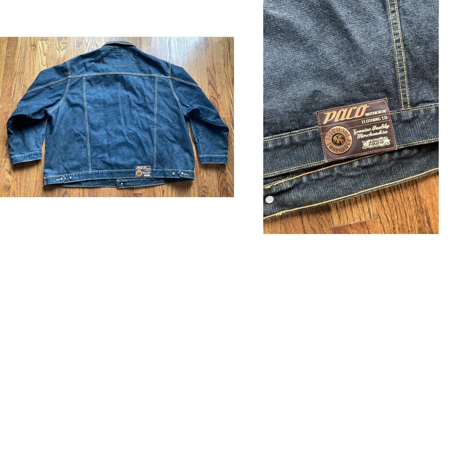 Vintage VINTAGE Paco Denim Jacket Mens 5XL Blue Jeans Trucker Streetwear Jacket Size US 39 - 9 Thumbnail