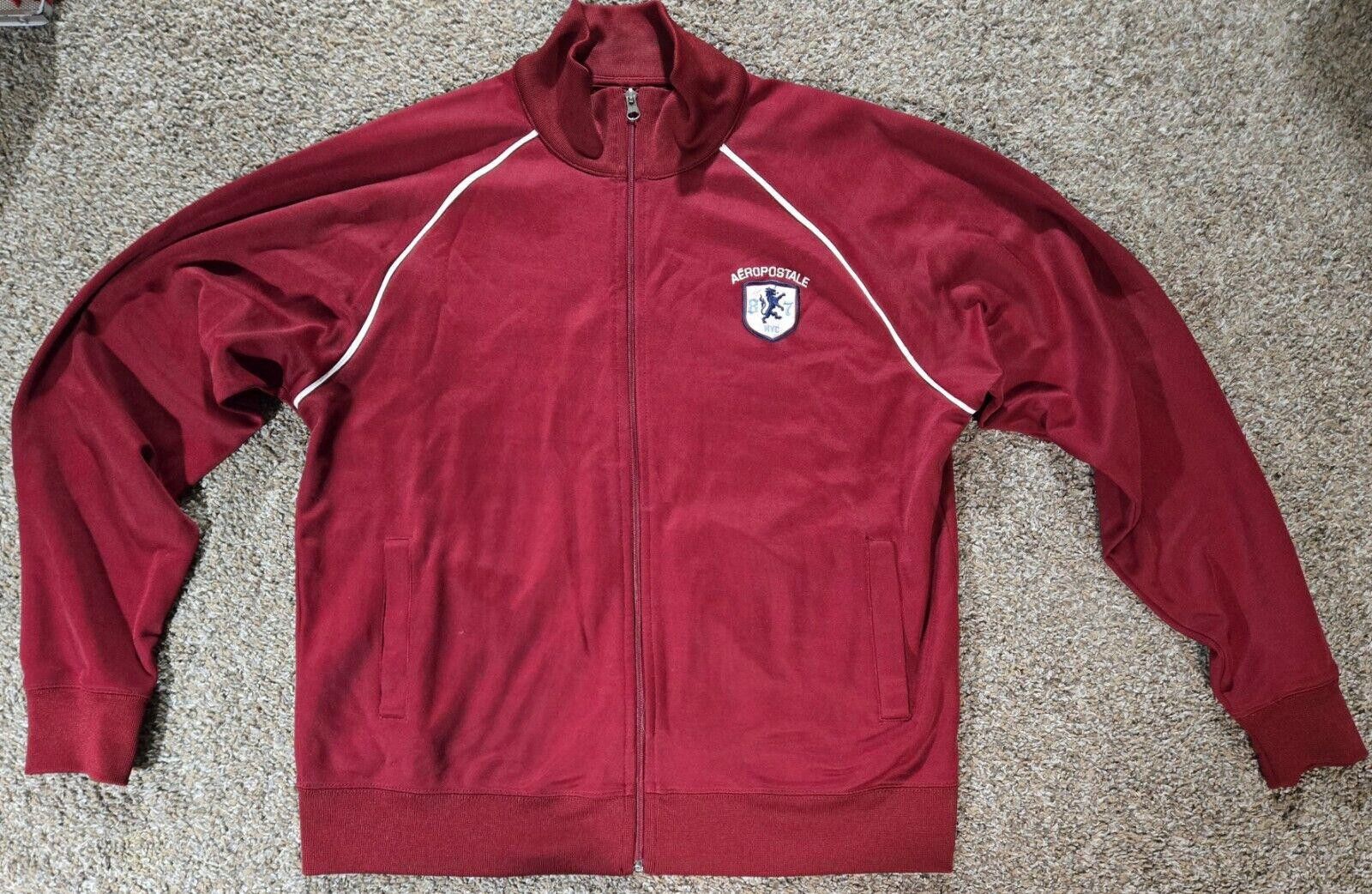 Designer Red Aeropostle Athletic Brand Full Zip Track Jacket Sz XL Size US XL / EU 56 / 4 - 1 Thumbnail