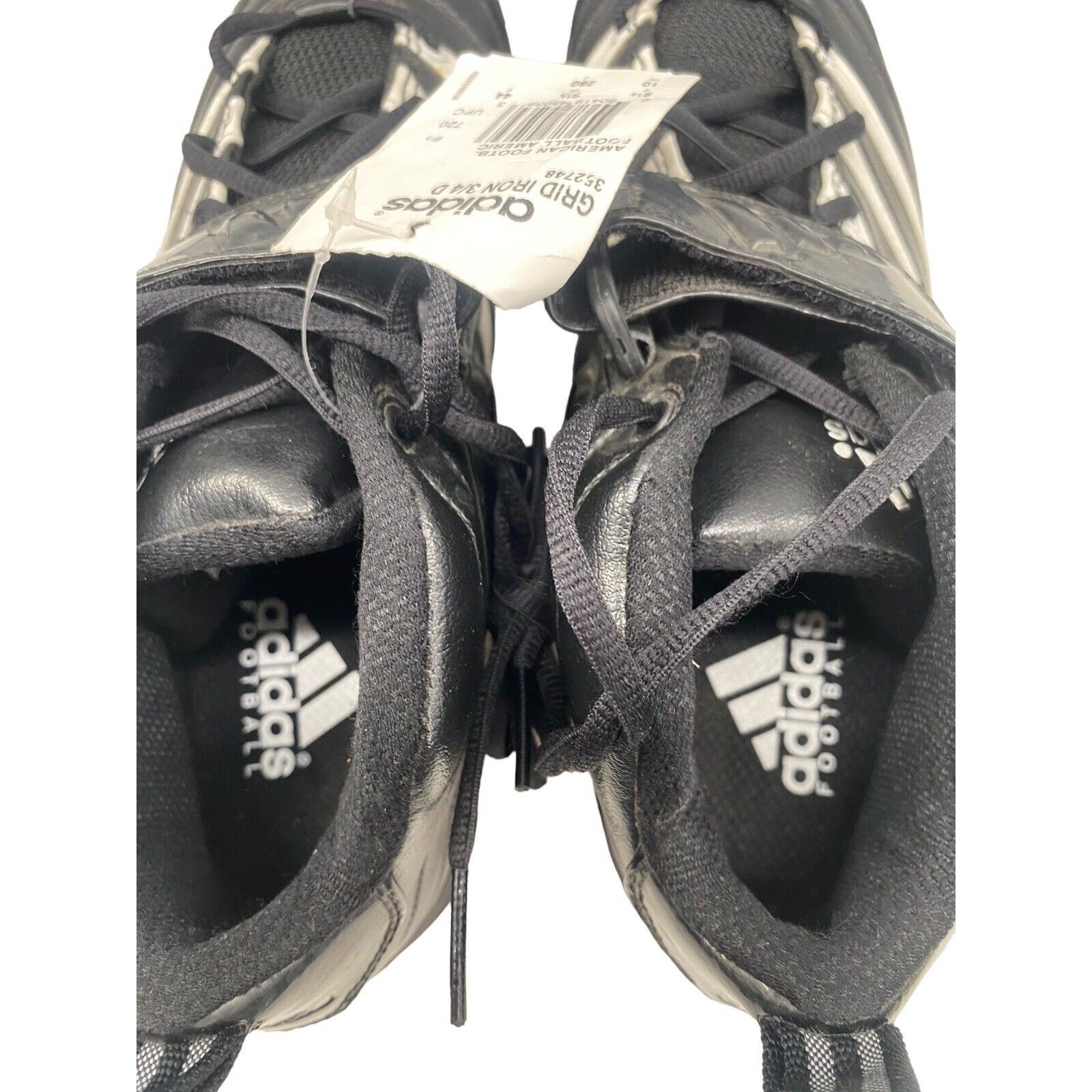 Adidas Adidas Grid Iron 3/4 D Football Cleats Black / White Size 10 Size US 10 / EU 43 - 9 Thumbnail