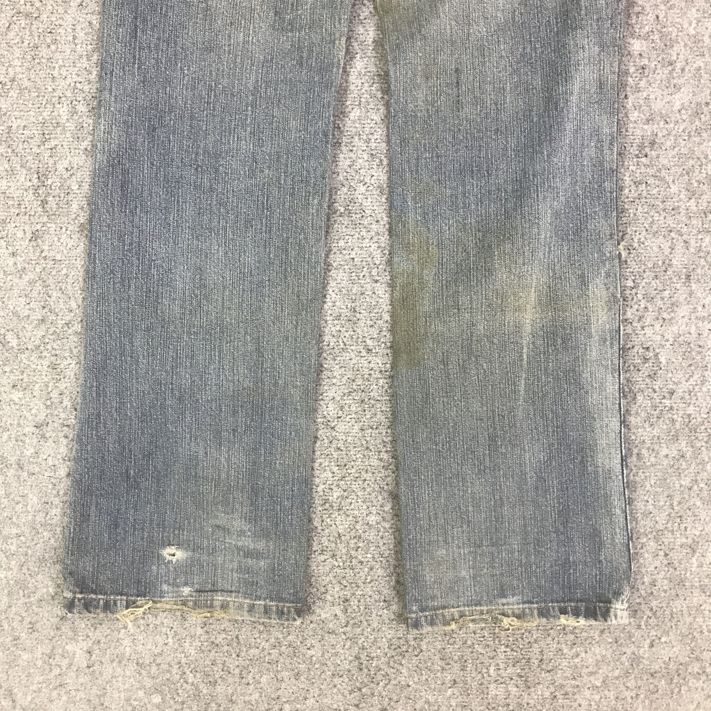 In The Attic IN THE ATTIC DISTRESSED DENIM DOUBLE WAIST PANTS K129B1 Size US 32 / EU 48 - 5 Thumbnail