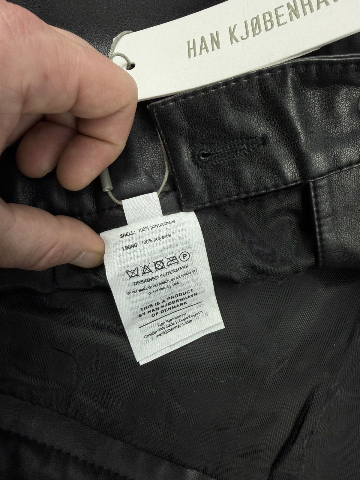 Han Kjobenhavn Han Kjobenhavn Faux Leather Tapered Zip Trousers Pants 52 Size US 34 / EU 50 - 11 Thumbnail