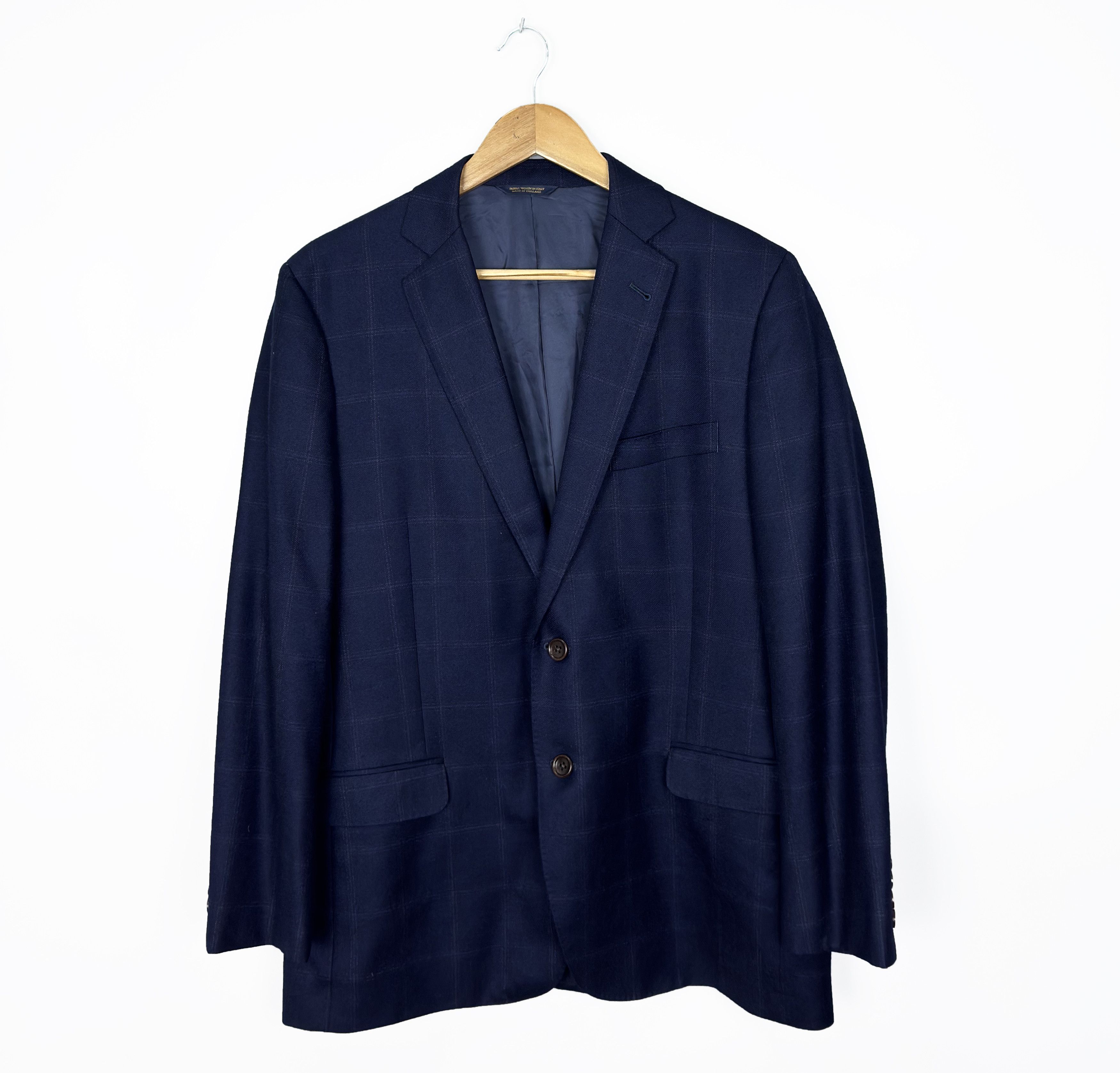 Brooks Brothers Brooks Brothers Wool Checkered Navy Blazer US 42S / EU 54 Size 42S - 1 Thumbnail