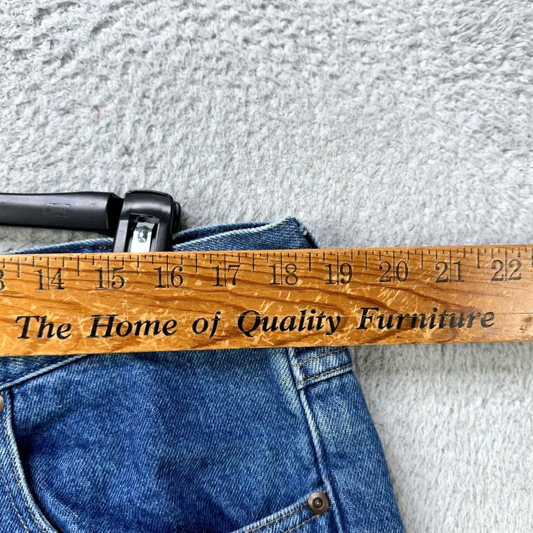 Vintage L.L. Bean Mens Jeans Straight 38x32 Blue Relaxed Fit Lined 5-Pocket Denim EUC Size US 38 / EU 54 - 7 Thumbnail