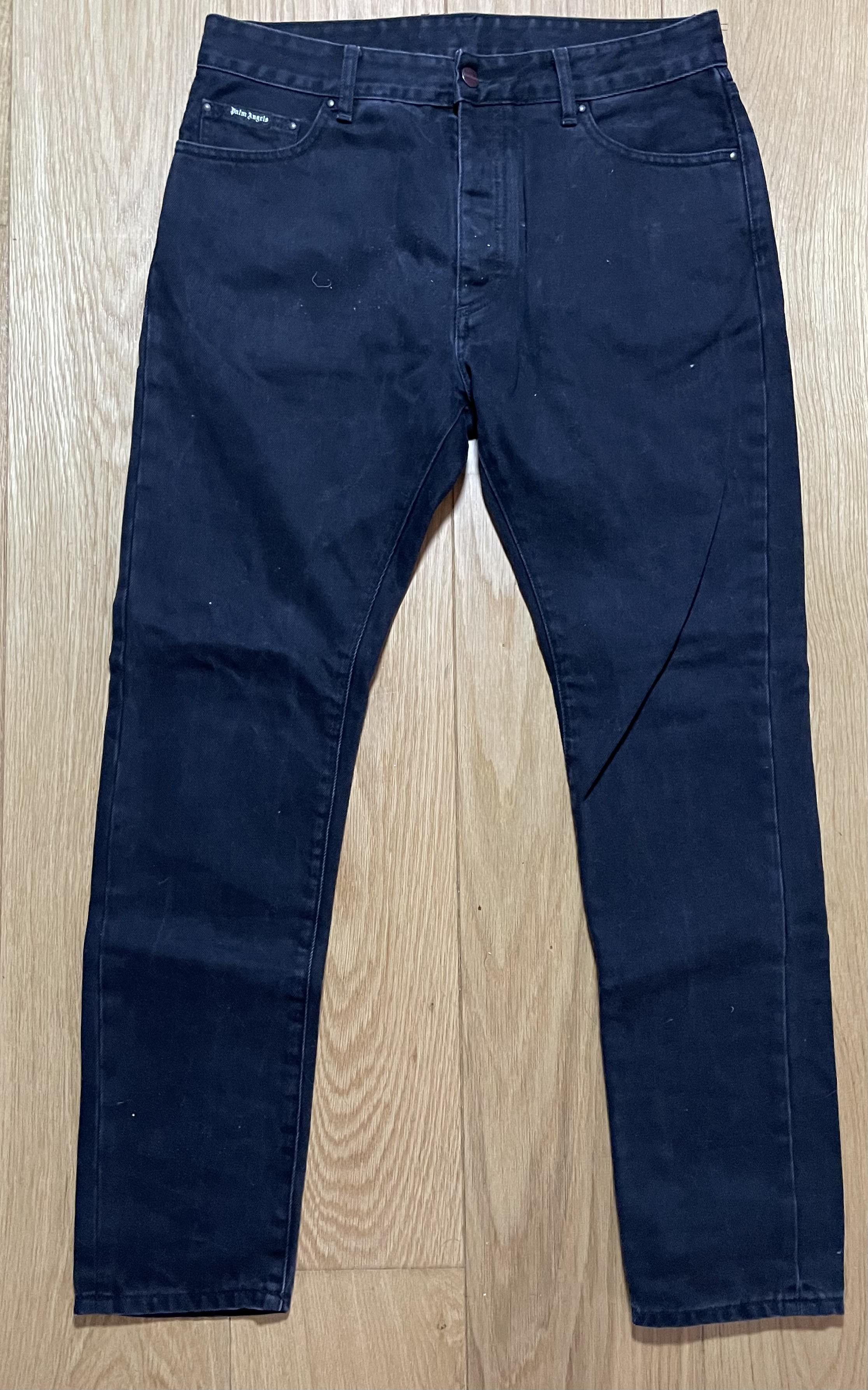 Palm Angels Palm Angels Black Gothic Logo Jeans Size US 32 / EU 48 - 3 Thumbnail