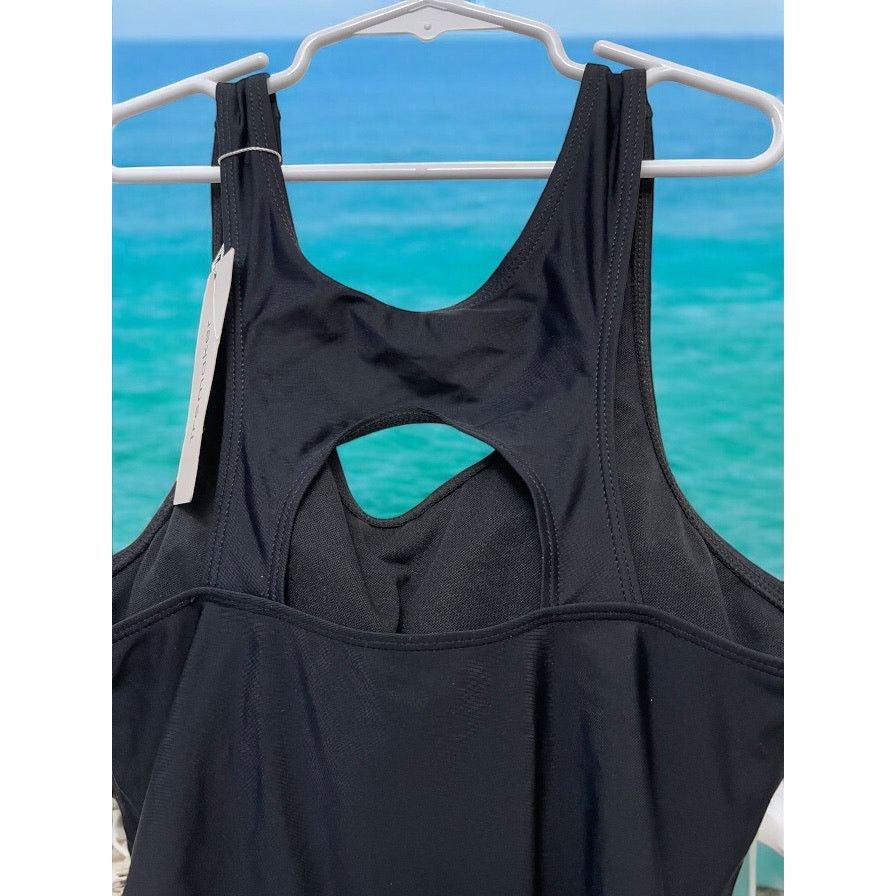 Unknown London Women's New Black One Piece Swimsuit Size S Sporty Swimwear Size S / US 4 / IT 40 - 4 Thumbnail