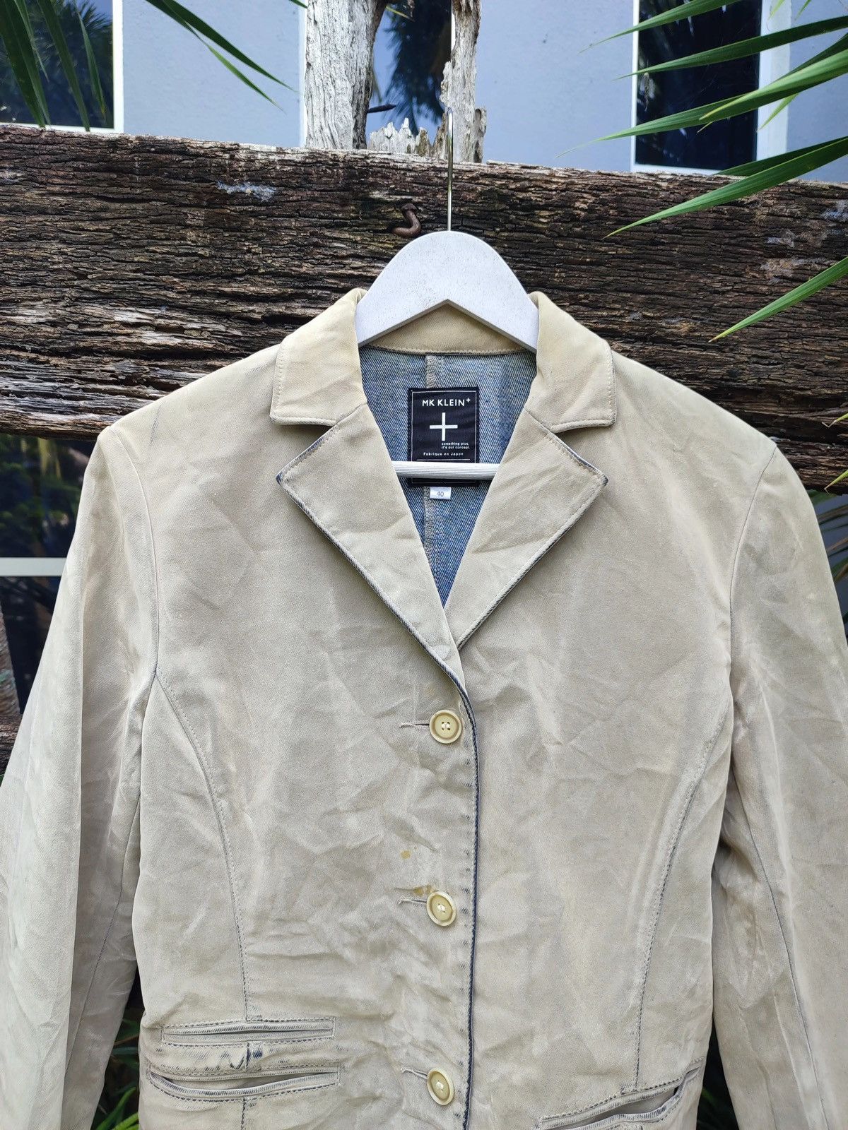 Michel Klein MK KLEIN+ Beige Tailored Blazer – Japanese Label Size S / US 4 / IT 40 - 2 Thumbnail