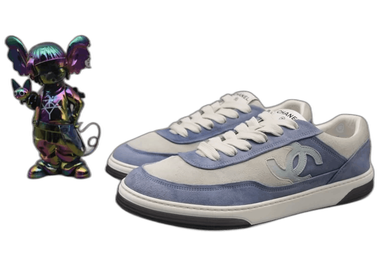 Chanel chanel blue and white suede low-top sneakers Size US 10 / EU 43 - 1 Thumbnail