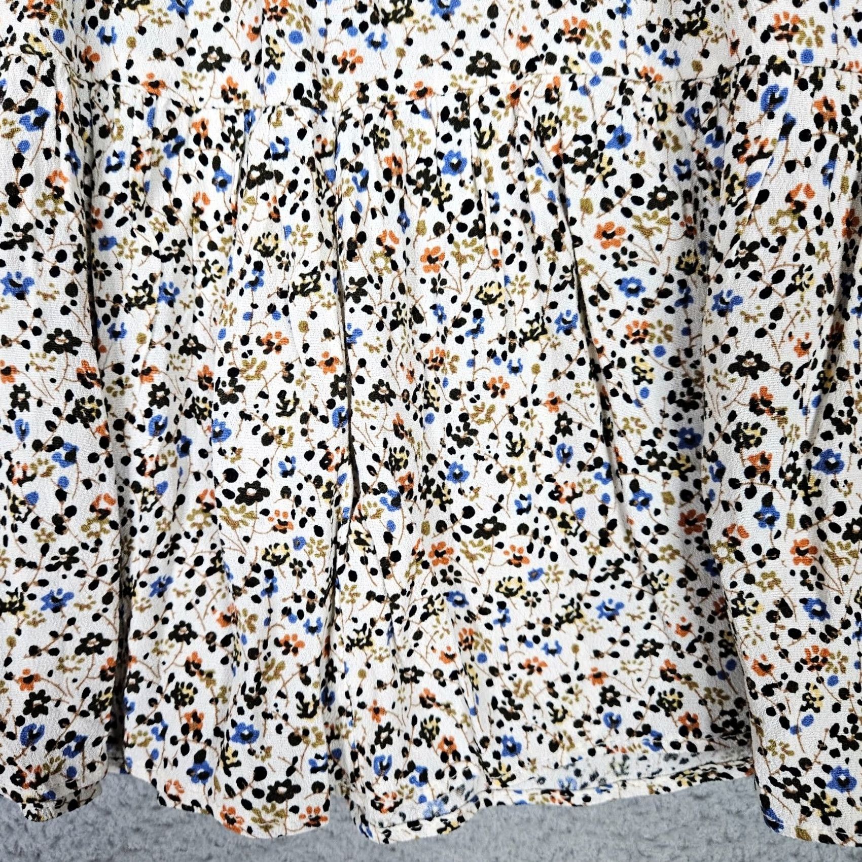 Madewell Madewell Women's Skirt Tie Waist Tiered Floral Print Short A-Line Multicolor Size M Size 32" / US 10 / IT 46 - 6 Thumbnail