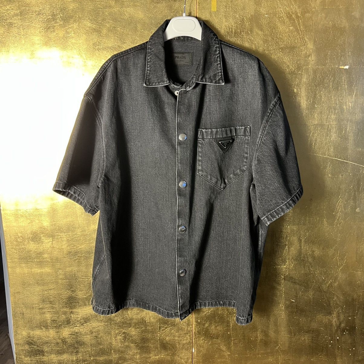 Prada Prada Denim Bowling Shirt Size US XL / EU 56 / 4 - 1 Thumbnail