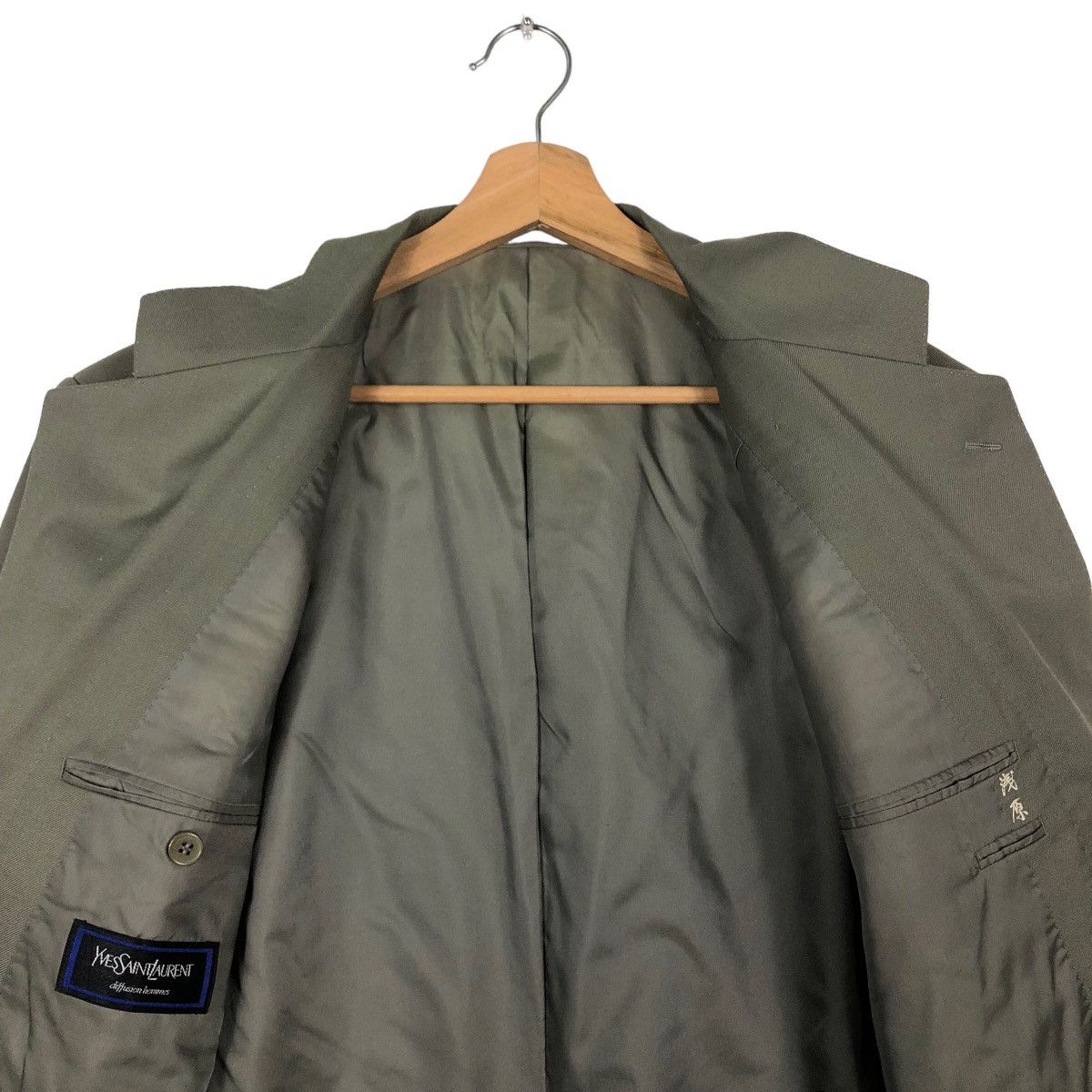 Yves Saint Laurent 🔥Rich Grey - Double Breast Coats Jacket Japan Made Size US M / EU 48-50 / 2 - 10 Thumbnail