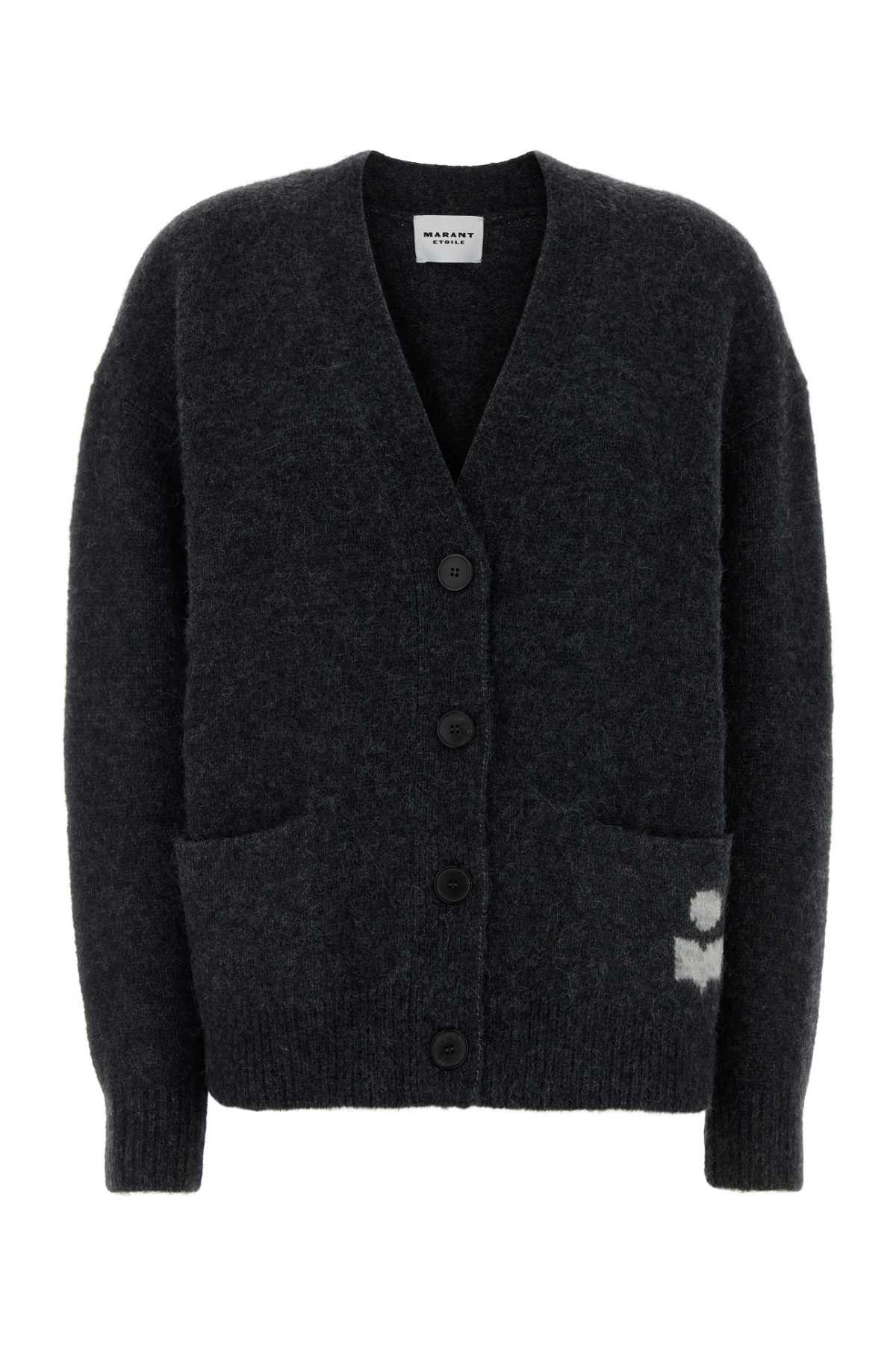 Isabel Marant Etoile Dark Grey Alpaca Blend Eborah Cardigan Size S / US 4 / IT 40 - 1 Thumbnail