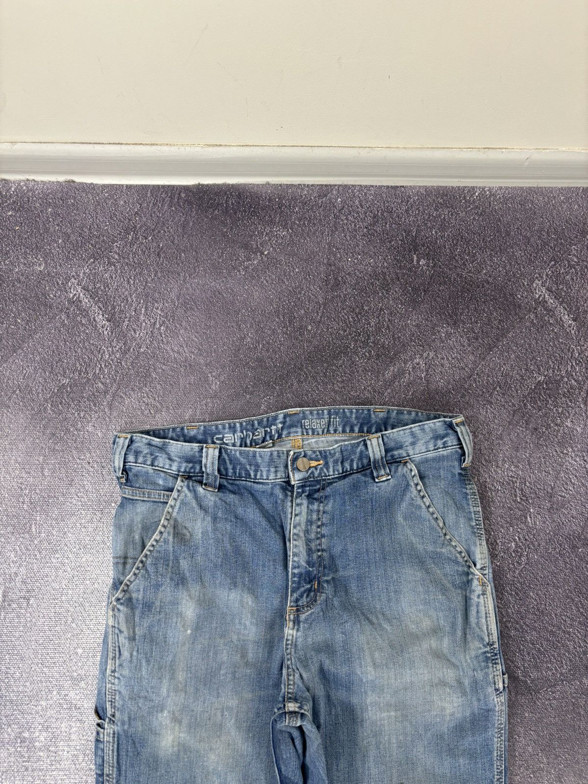 Carhartt Vintage Carhartt Faded Light Blue Relaxed Fit Denim Jeans Size US 34 / EU 50 - 11 Thumbnail