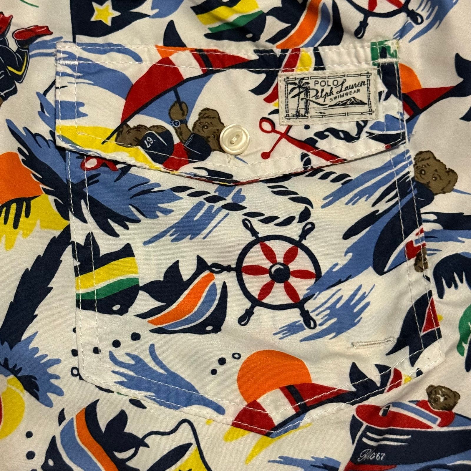 Polo Ralph Lauren Polo Ralph Lauren Polo Bear Watersports Swim Trunks Size 2XL Size US 40 / EU 56 - 3 Thumbnail