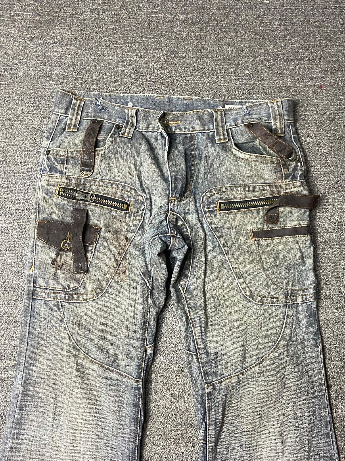 semanticdesign Semantic Design Distressed Denim Flare Jeans (151) Size US 33 - 11 Thumbnail