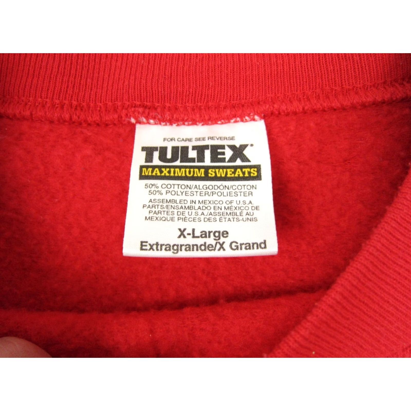 Tultex VINTAGE Tultex Sweatshirt Adult XL Red Proud to be American Mens 80s Size US XL / EU 56 / 4 - 6 Thumbnail