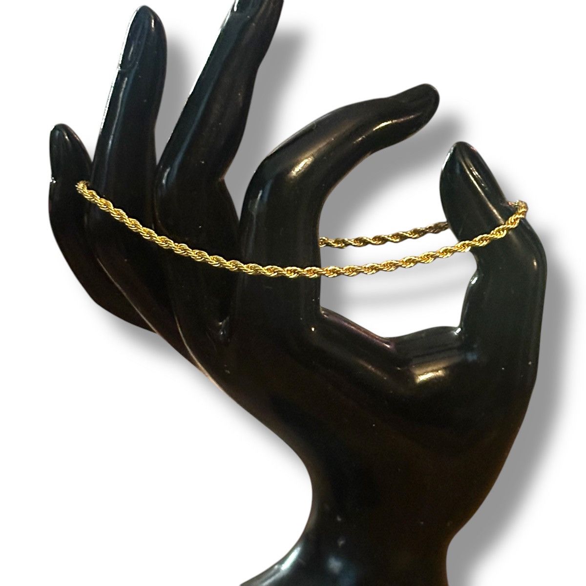 Vintage Vintage gold tone rope chain anklet Size ONE SIZE - 2 Thumbnail