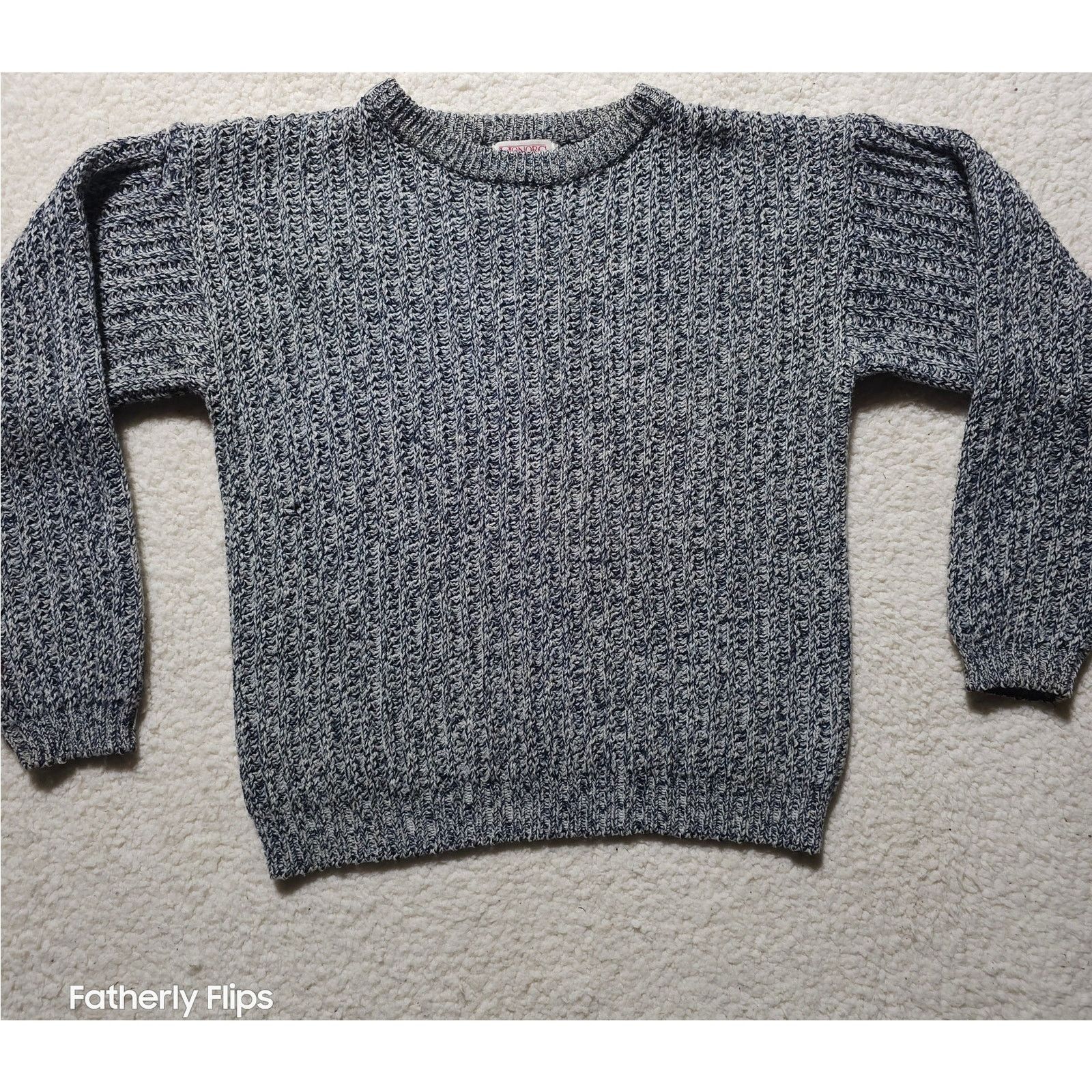 Other VTG GAP Marled Knit Sweater boys L Black White Chunky 90s Size US L / EU 52-54 / 3 - 1 Thumbnail