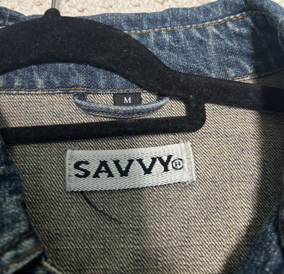 Vintage SAVVY (German Clothing Brand) Vintage Denim Jacket Size US M / EU 48-50 / 2 - 3 Thumbnail
