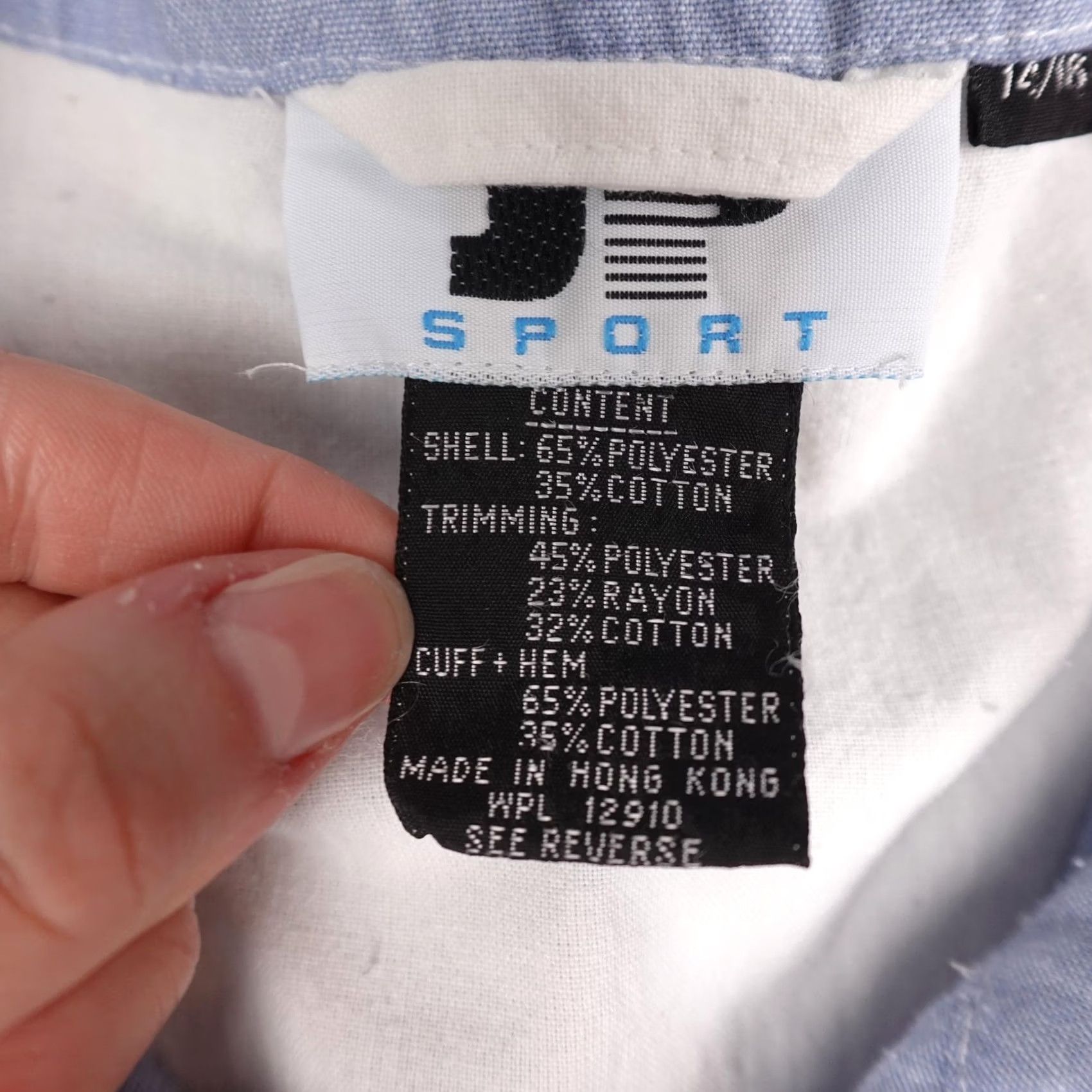 Vintage VINTAGE JP Sport Jacket Womens Large White Chambray Collar Windbreaker 80s Zip Size L / US 10 / IT 46 - 2 Thumbnail