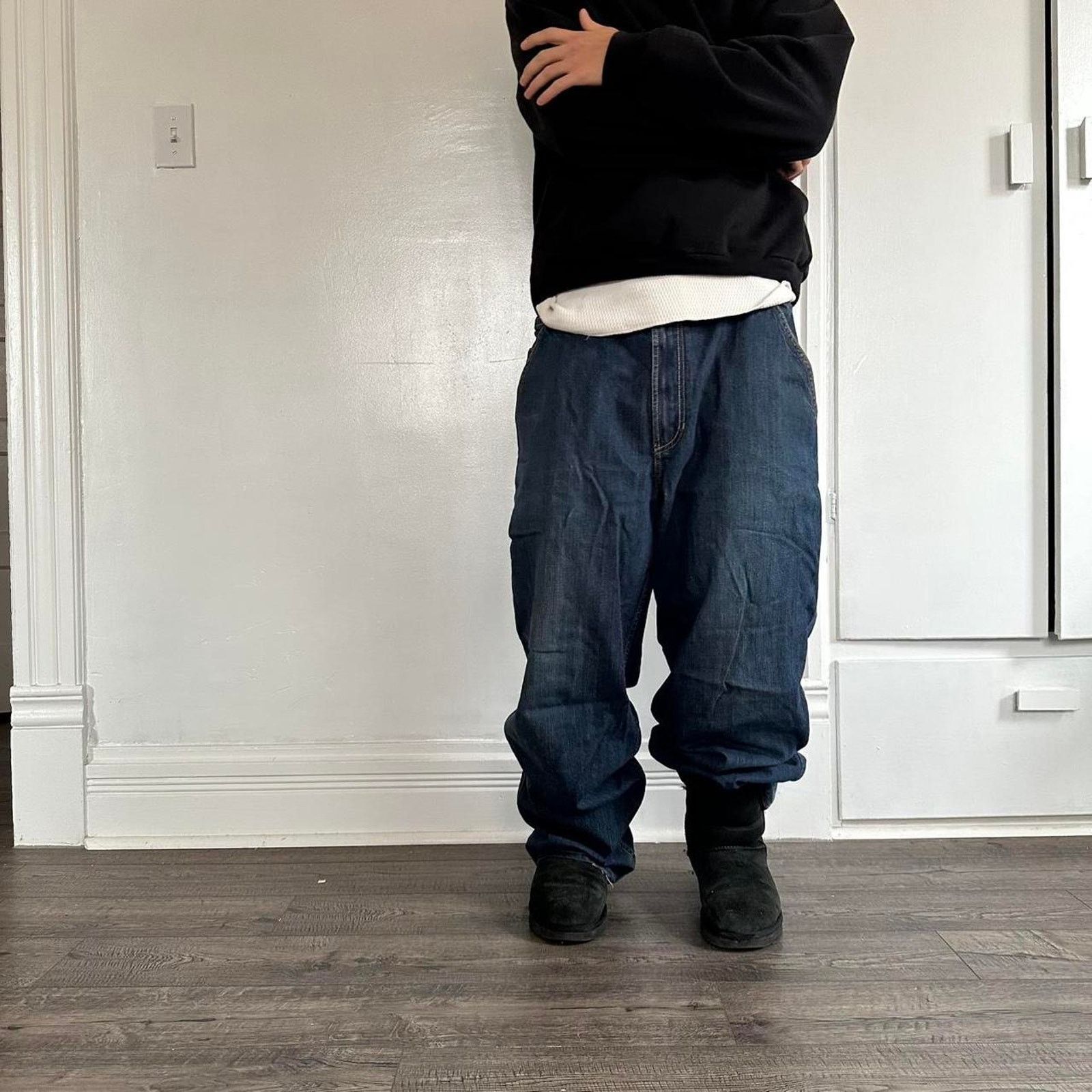 Tommy Hilfiger Vintage Y2K Dark Denim Baggy Tommy Hilfiger Carpenter Jeans Size US 38 / EU 54 - 3 Thumbnail