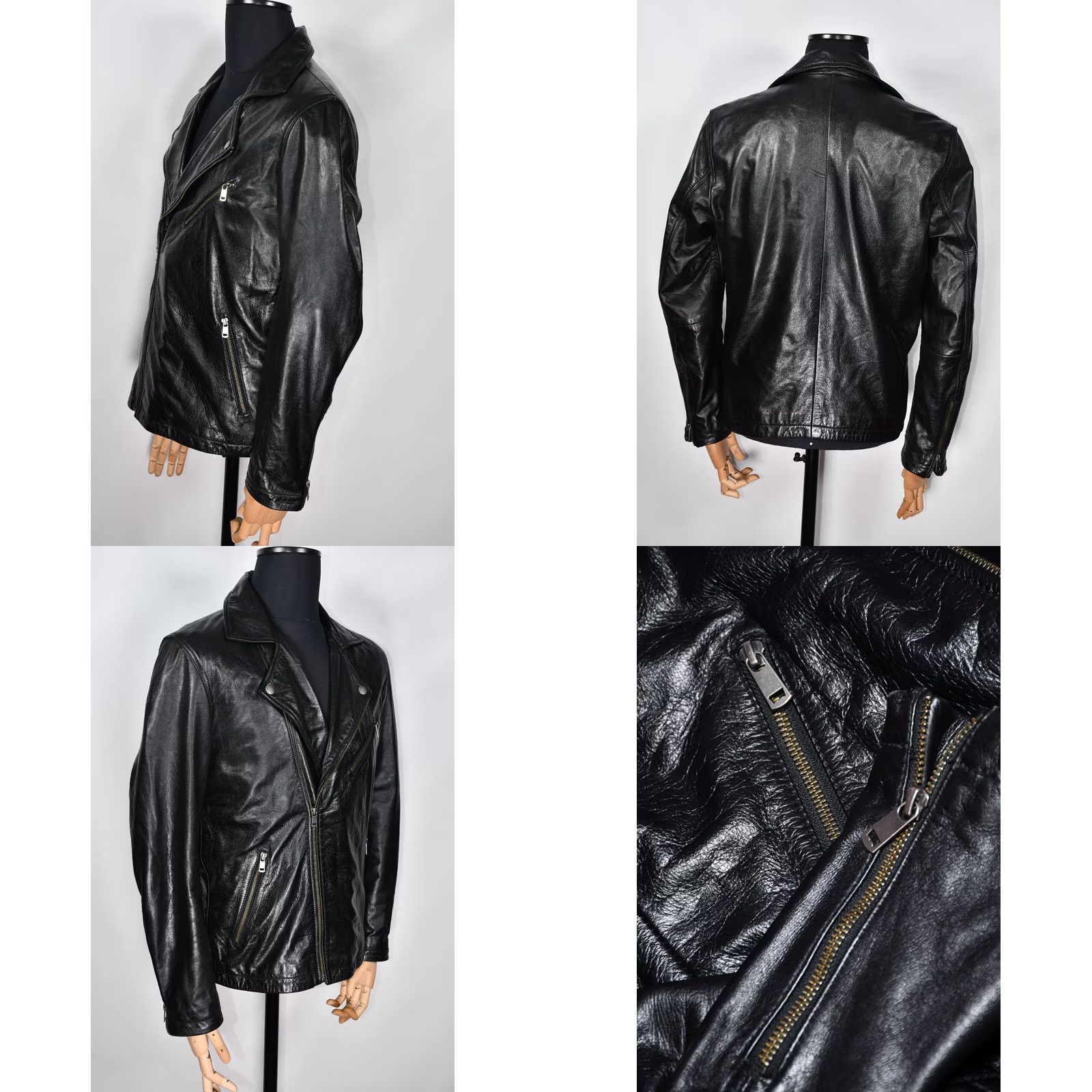 Levi's Levi's Black Biker Real Leather Jacket Mens L Size US L / EU 52-54 / 3 - 8 Thumbnail
