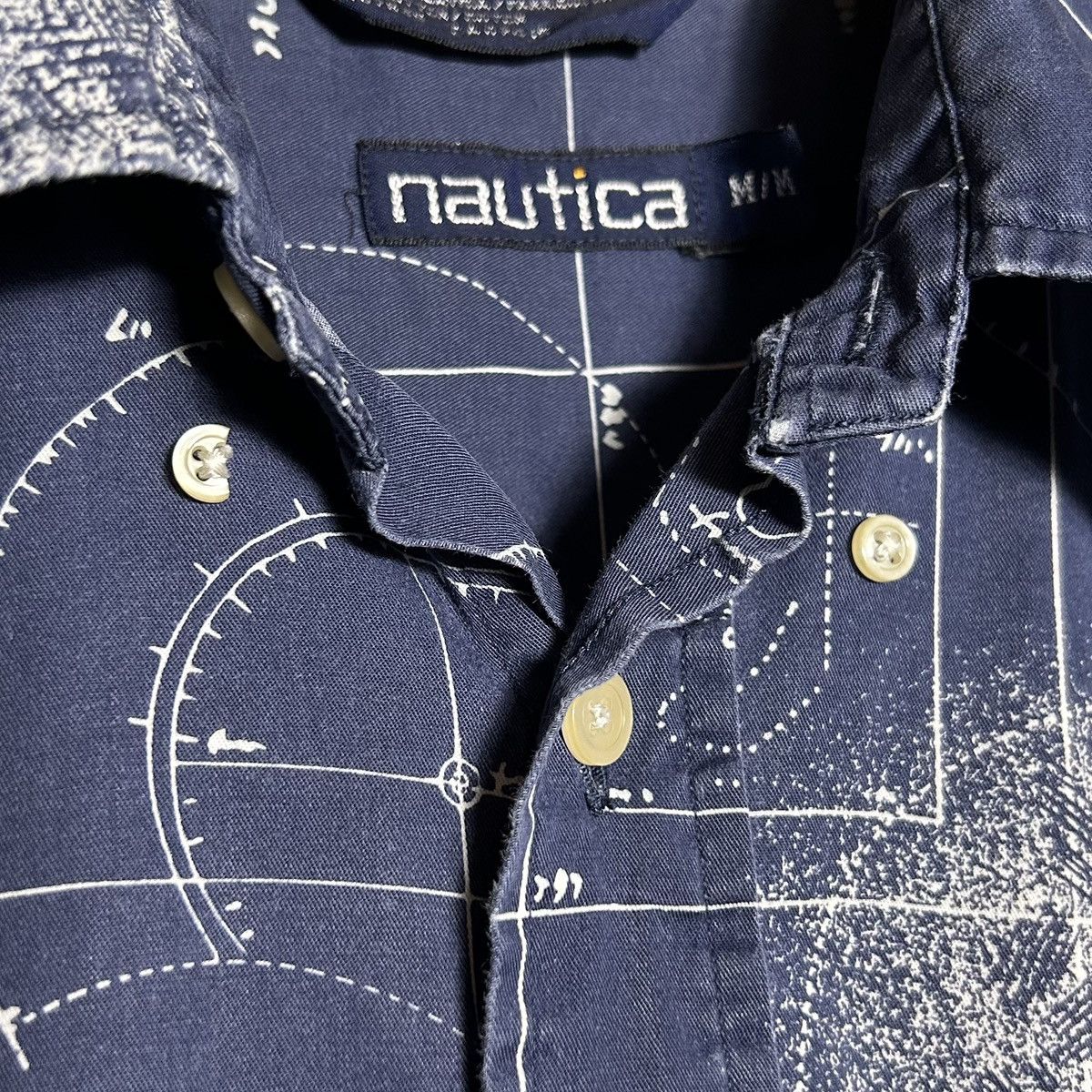 Nautica Vintage Nautica Sailing Boat Over Print Button Up Shirt Size US M / EU 48-50 / 2 - 4 Thumbnail