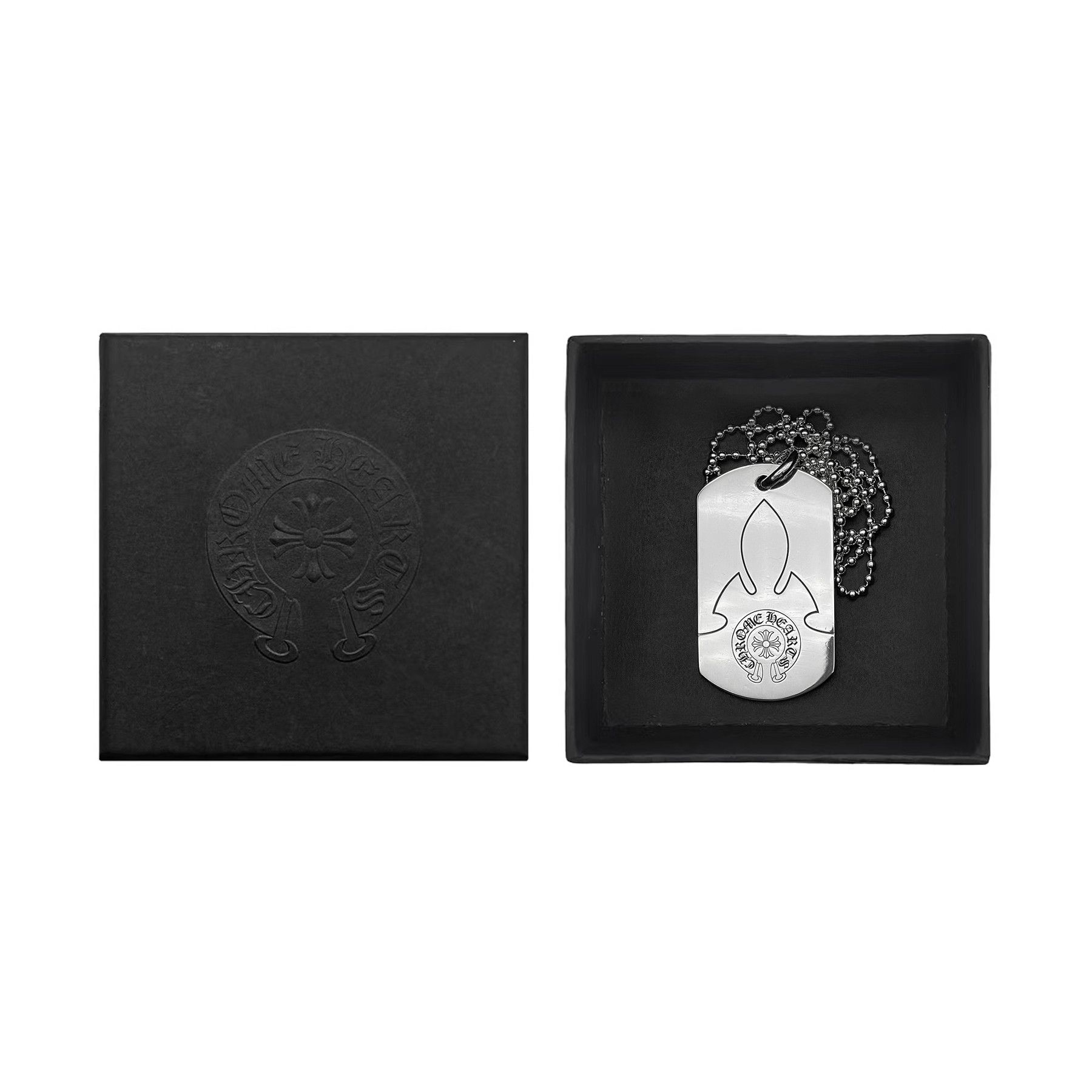 Chrome Hearts Chrome Hearts Silver Fleur Large Dog Tag Necklace Size ONE SIZE - 4 Thumbnail