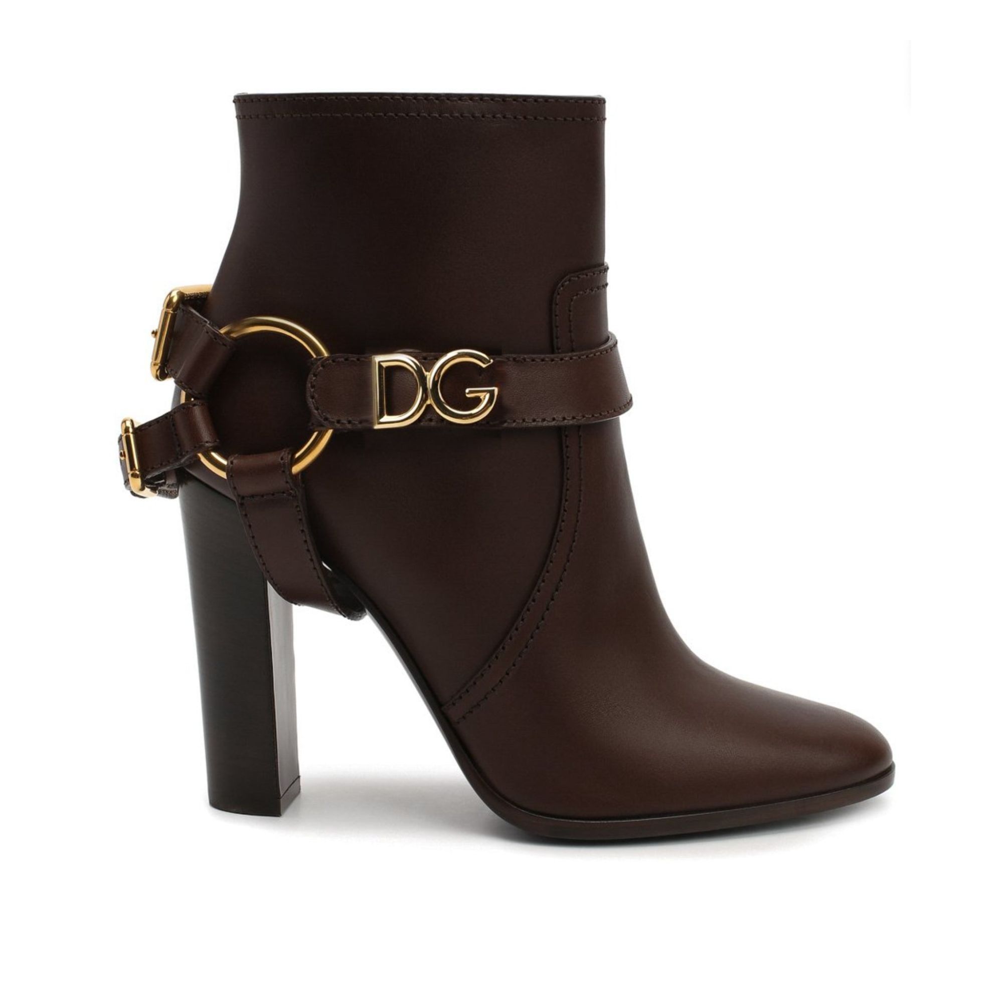 Dolce & Gabbana o1y0825 Square Heel Ankle Boots in Dark Brown Size US 6 / IT 36 - 1 Thumbnail