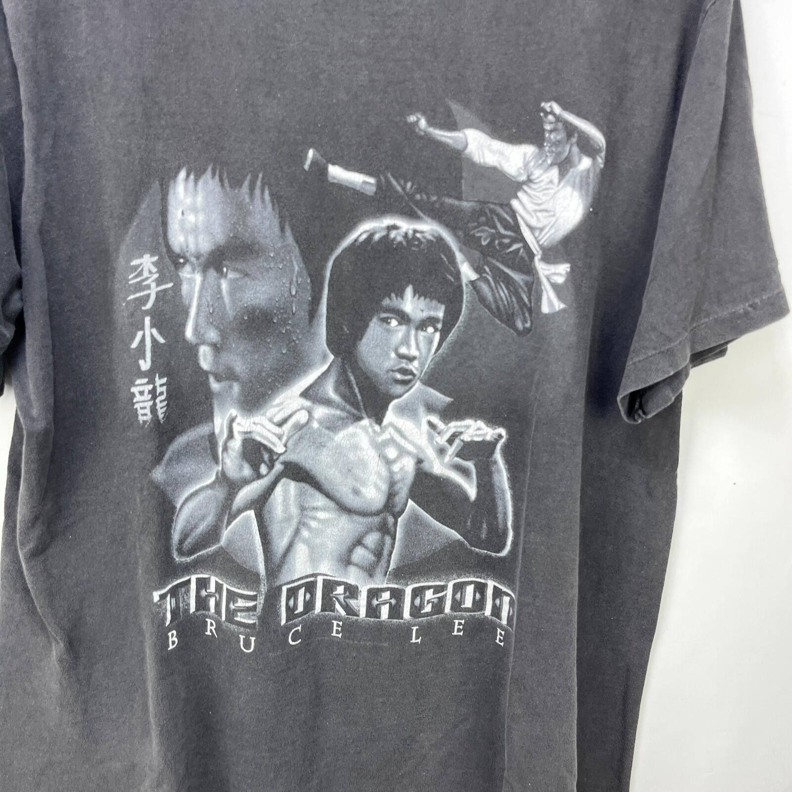 Other Vintage Bruce Lee The Dragon Faded Graphic T Shirt Large 90s Size US L / EU 52-54 / 3 - 2 Thumbnail