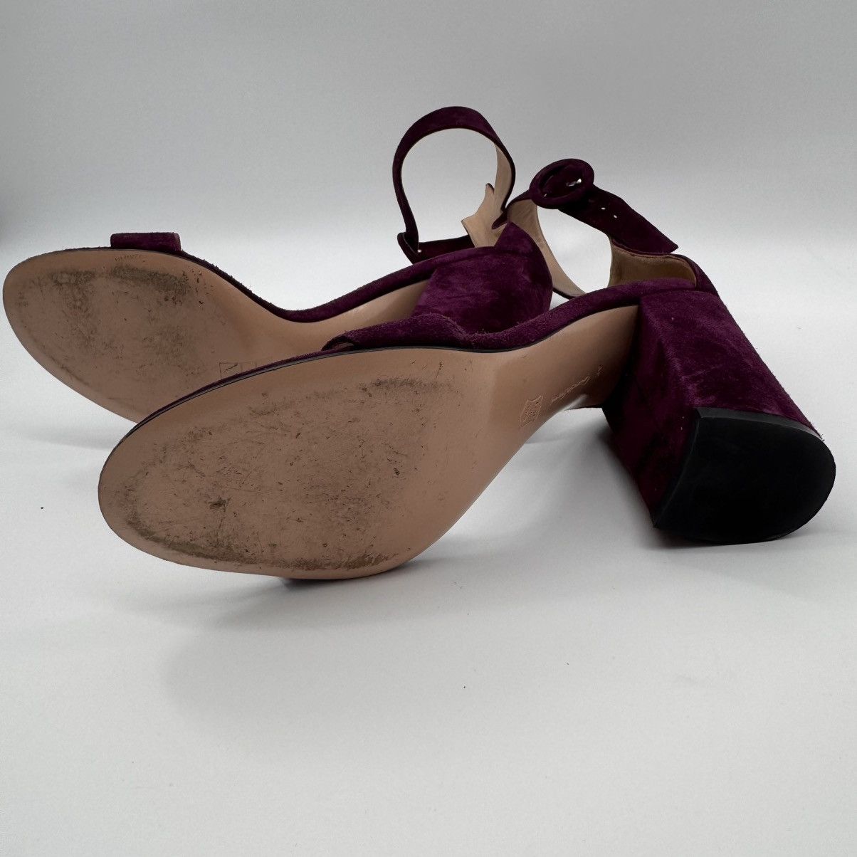 Gianvito Rossi GIANVITO ROSSI Versilia Suede Block Heel 39 - Camoscio Prune Size US 8.5 / IT 38.5 - 5 Thumbnail