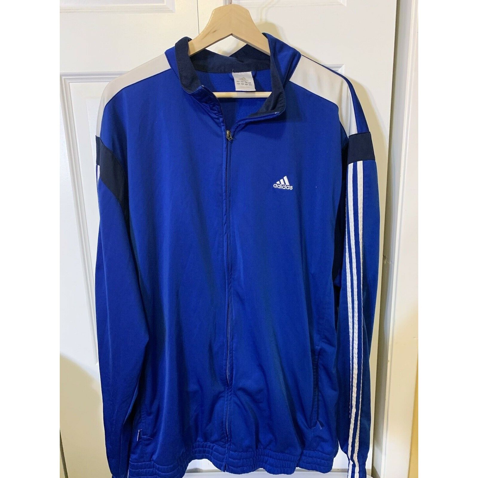 Adidas VINTAGE Adidas Full Zip Track Jacket Men’s Sz XL Blue White Size US XL / EU 56 / 4 - 7 Thumbnail
