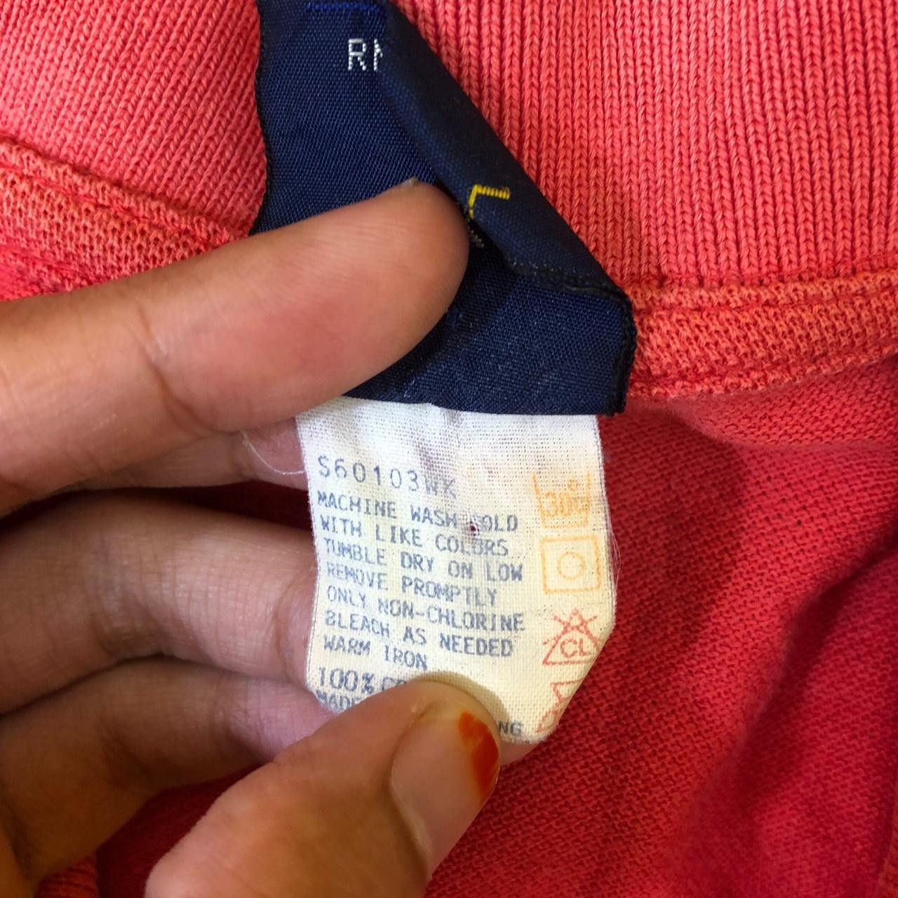 Nike Vintage 80’ NIKE Natural Sun Faded Red Polo Tee Shirt Size US L / EU 52-54 / 3 - 6 Thumbnail