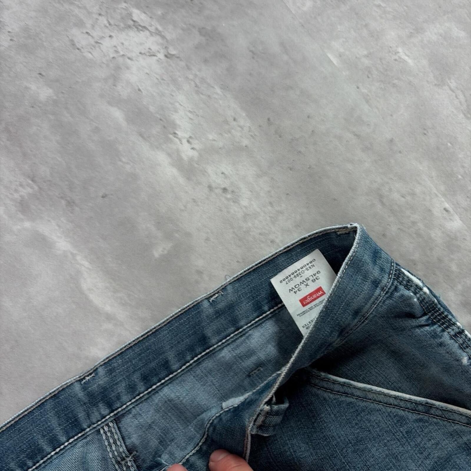 Wrangler Y2K Blue Wrangle Workwear Grunge Baggy Carpenter Denim Jeans Size US 36 / EU 52 - 5 Thumbnail