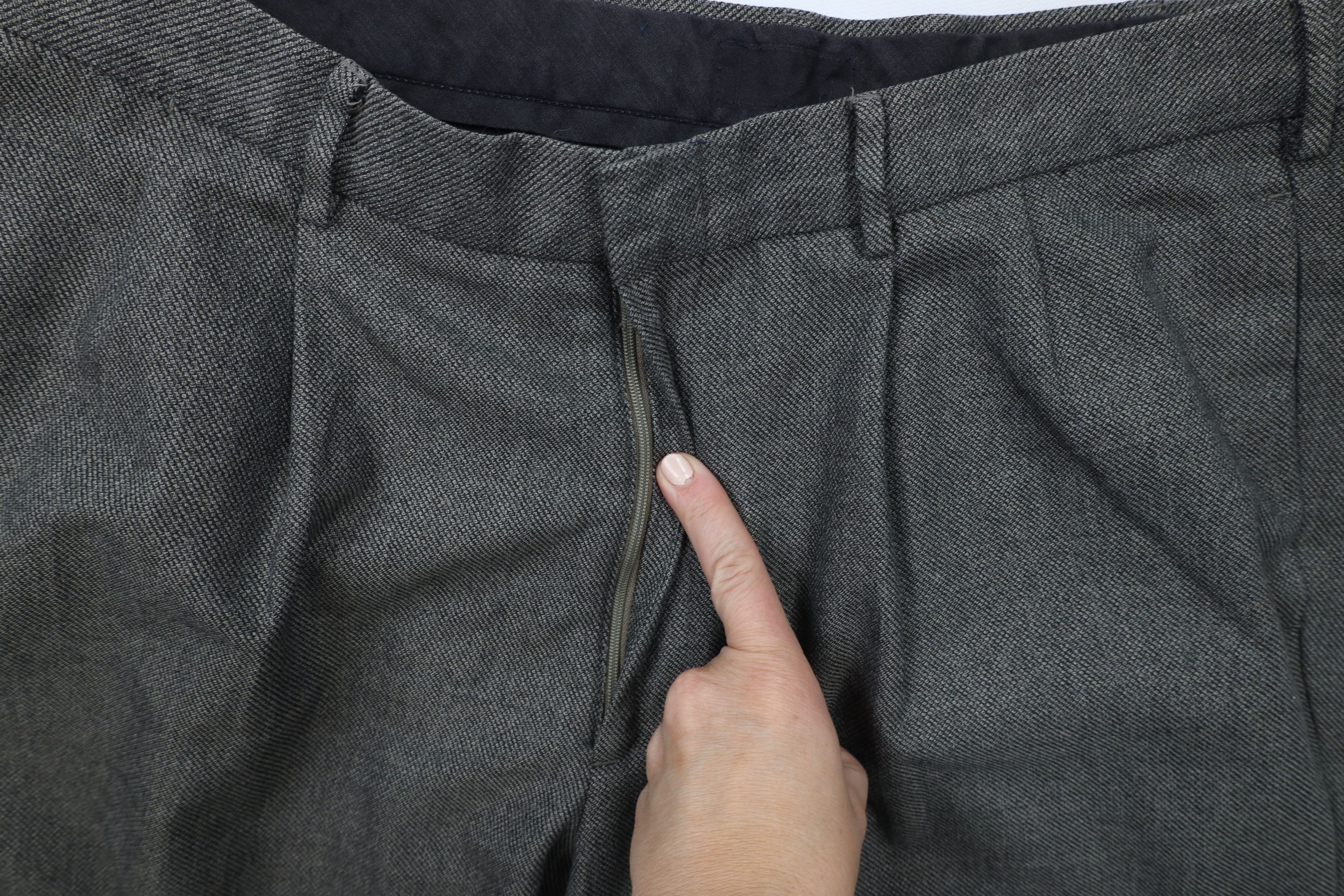 Vintage Vintage 90s Streetwear Blend Knit Wide Leg Chino Pants Gray Size US 36 / EU 52 - 5 Thumbnail