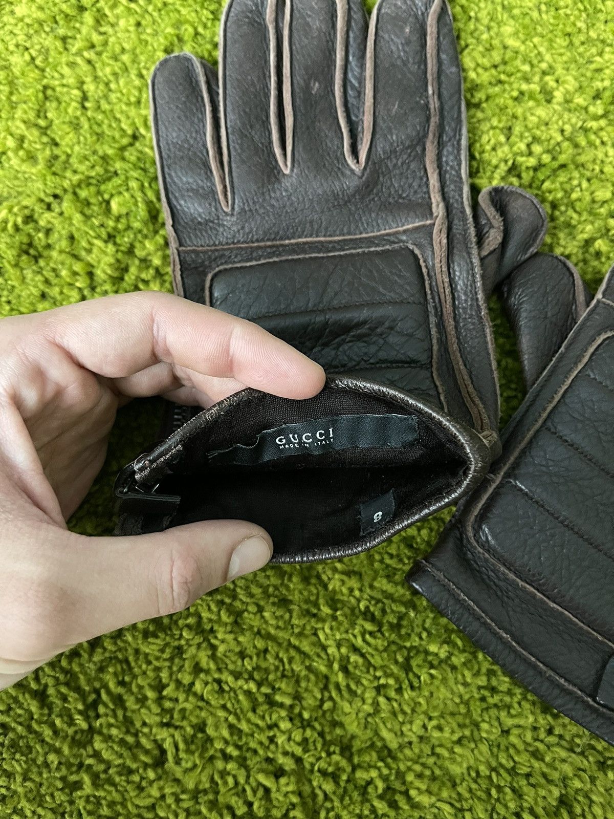Gucci × Tom Ford Gucci archive real leather gloves Size 32 - 10 Thumbnail